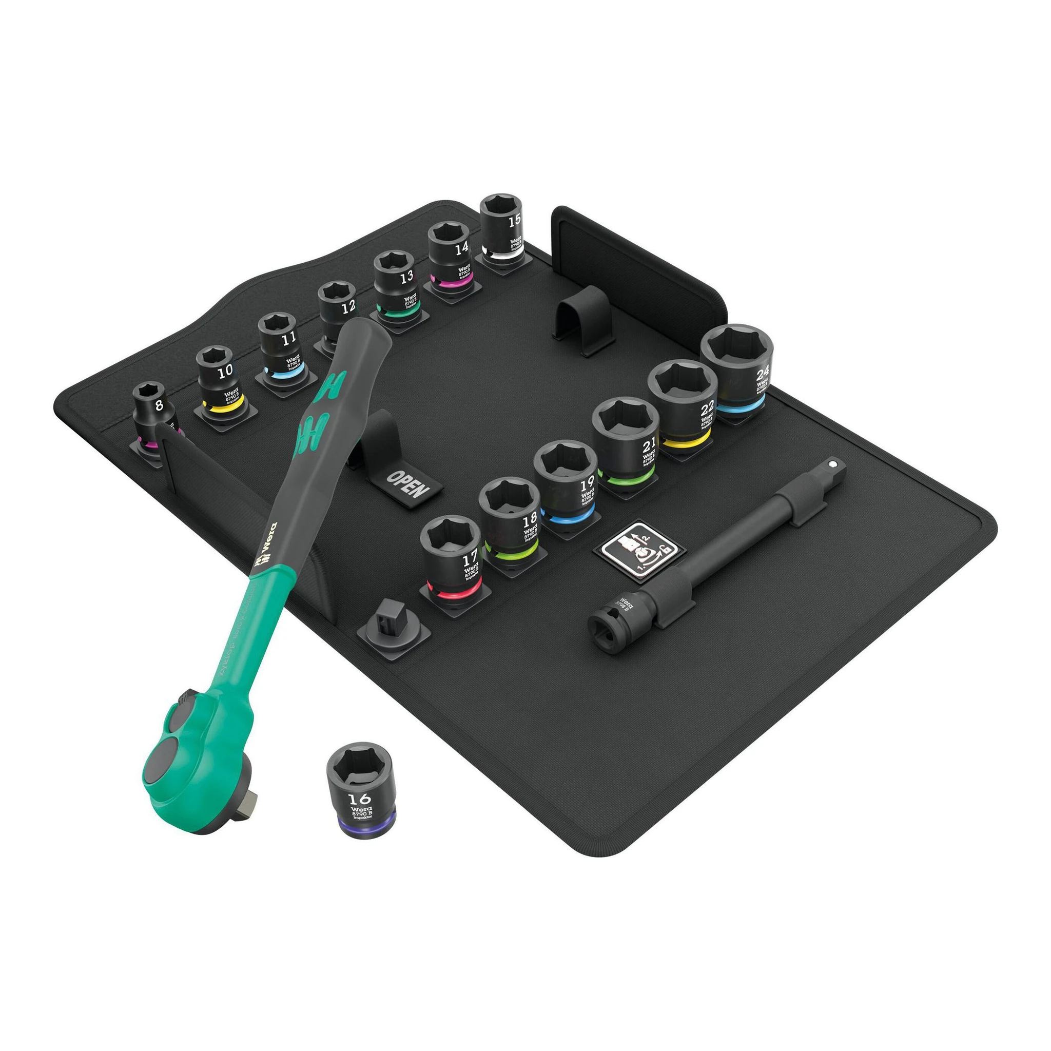 WERA | Steckschlüssel-Satz | 16-teilig 3/8 ″