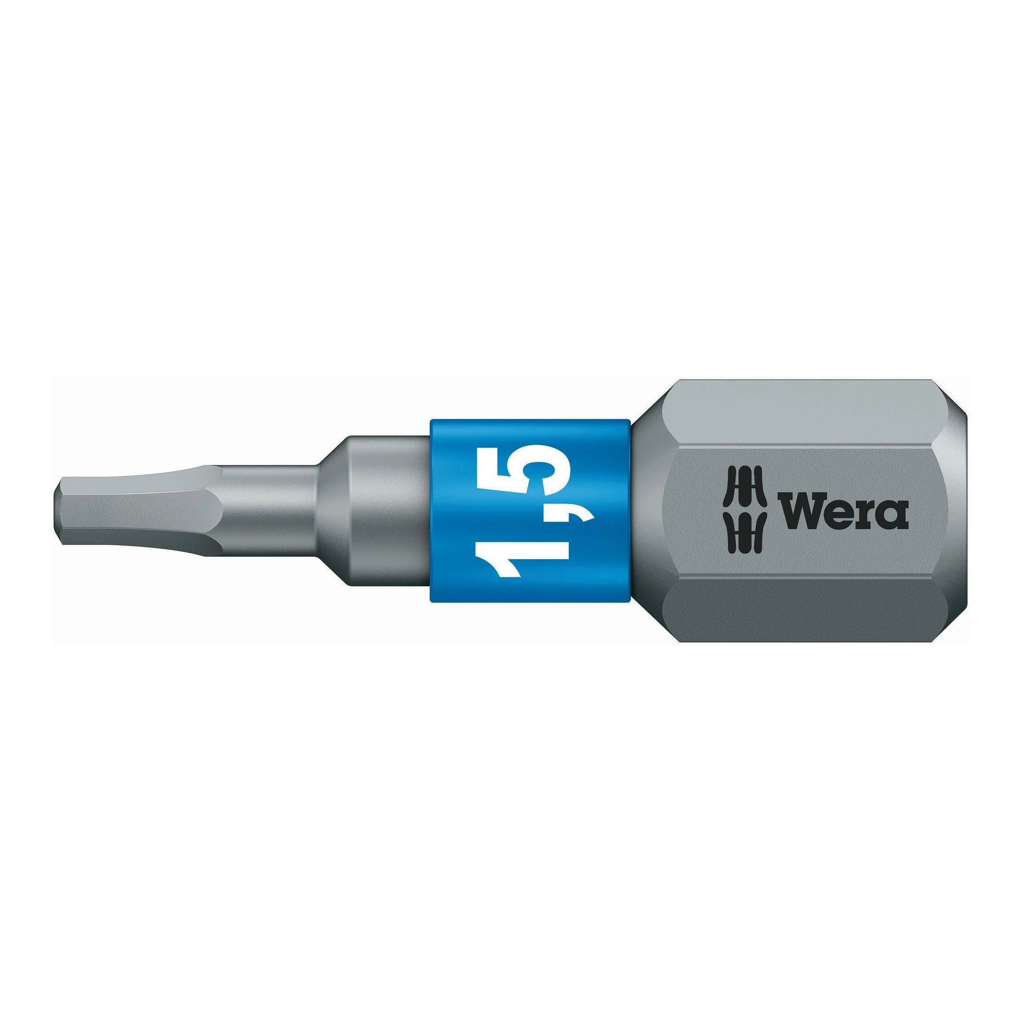 WERA | Bit | SW1,5mm 6-kantantrieb1/4Zoll L.25mm | BiTorsion zähhart Farbkennung blau