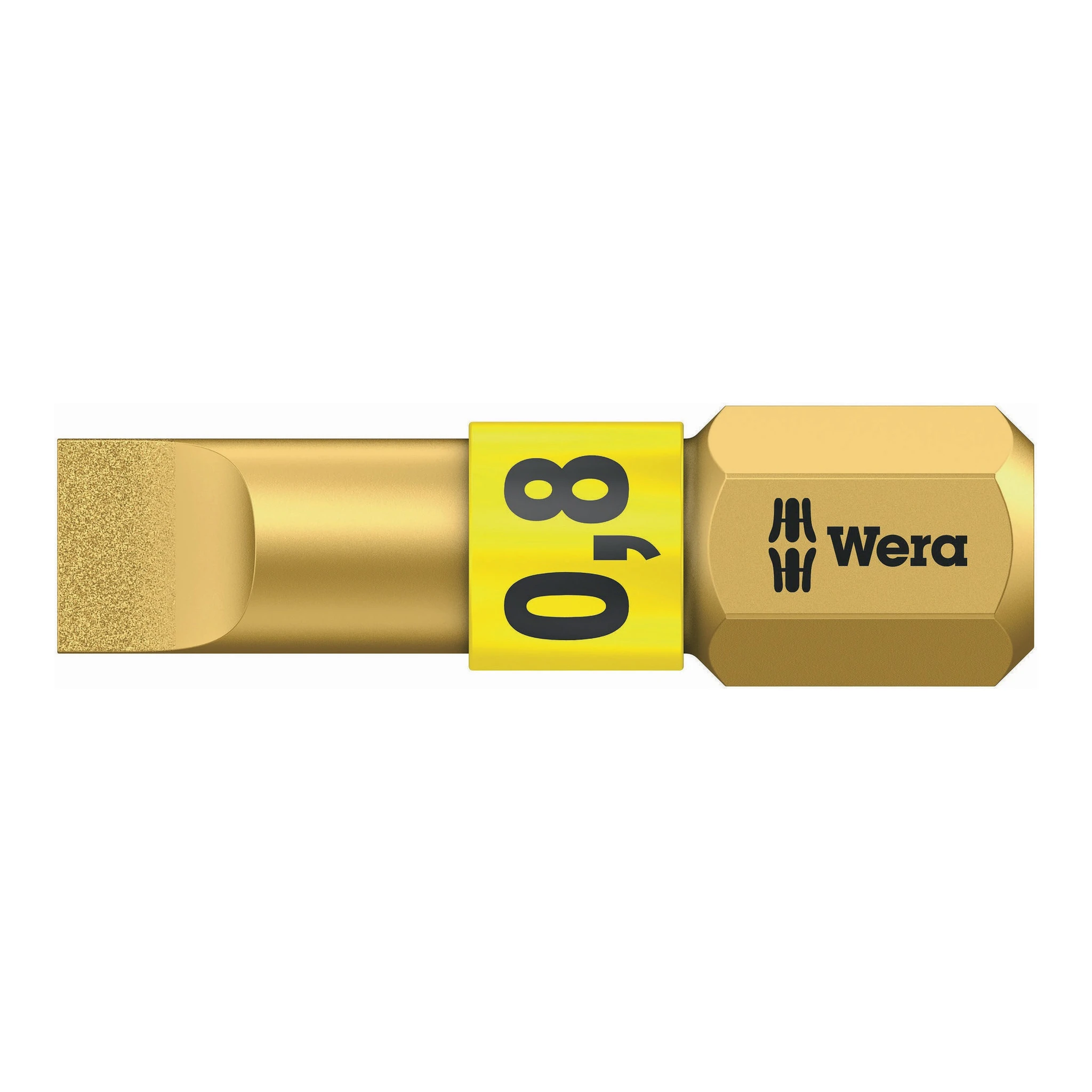WERA | Bit | Schlitz Klingendicke0,8xB5,5mm L.25mm | diamantbeschichtet CV-Molybdän zähhart