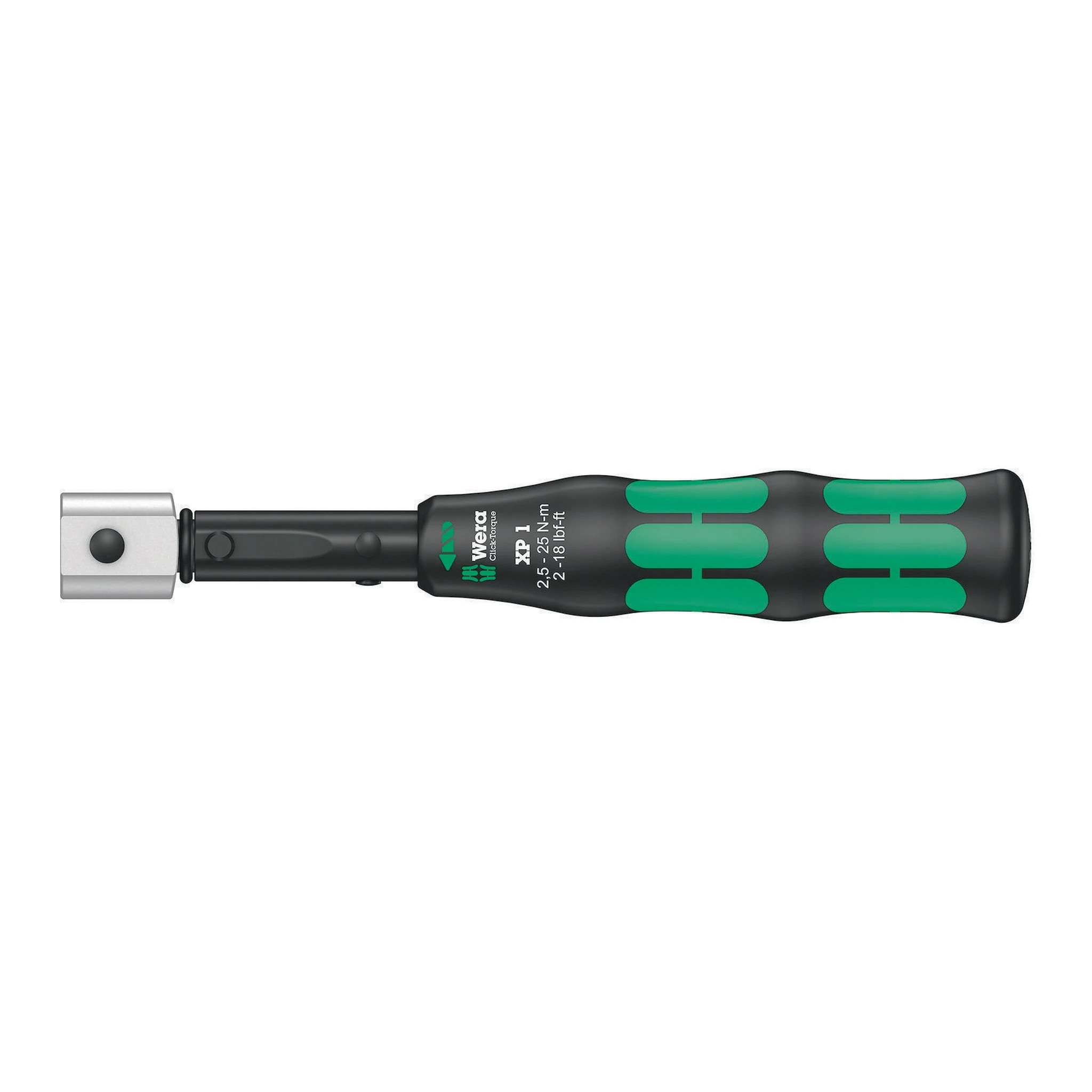 WERA | Drehmomentschlüssel | Vierkant 9x12mm Drehmoment 2,5-25Nm | Rechts-/Linksanzug 2K-Griff