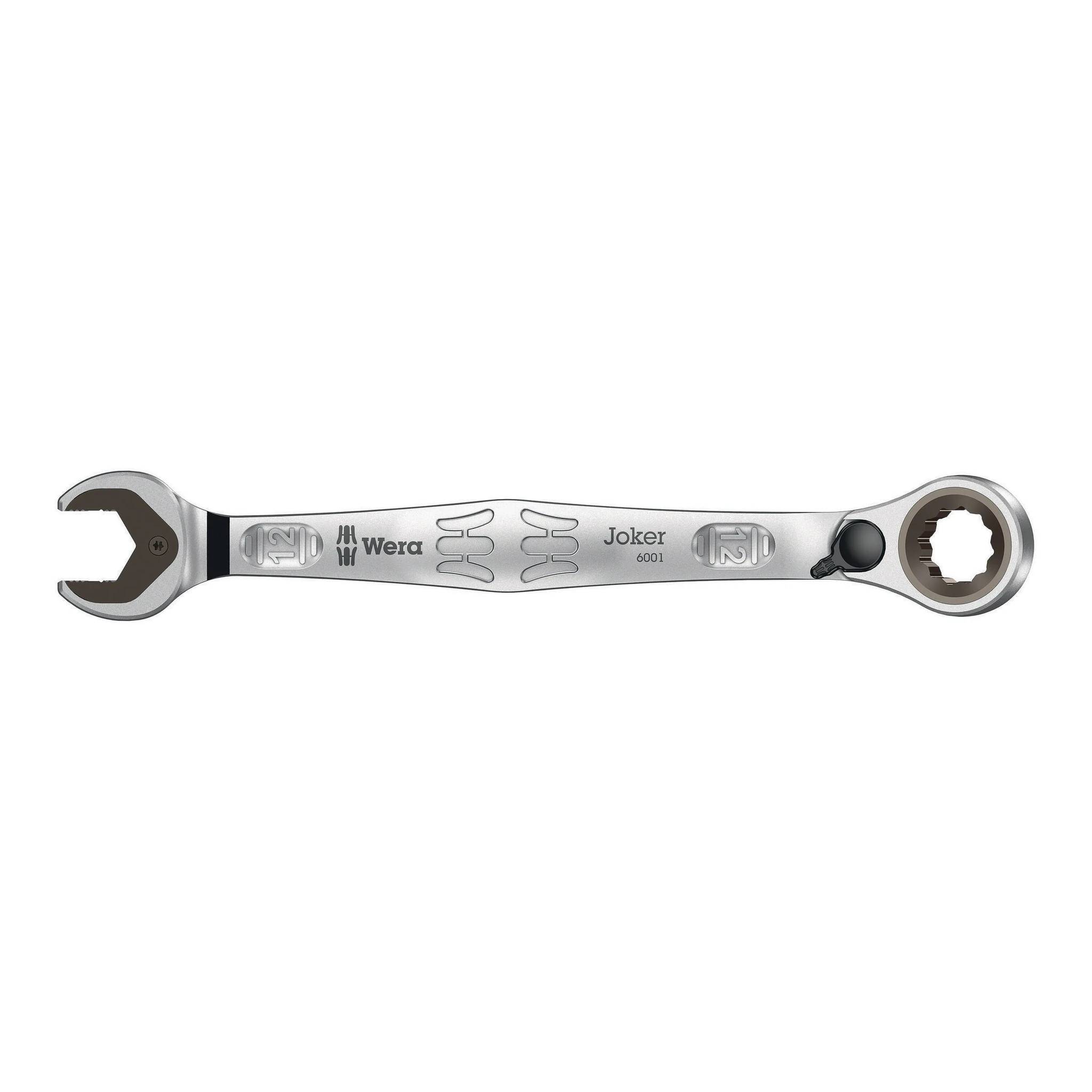 WERA | Maulringratschenschlüssel | Schlüsselweite 12 mm Länge 171 mm | umschaltbar, Ringseite 15 °