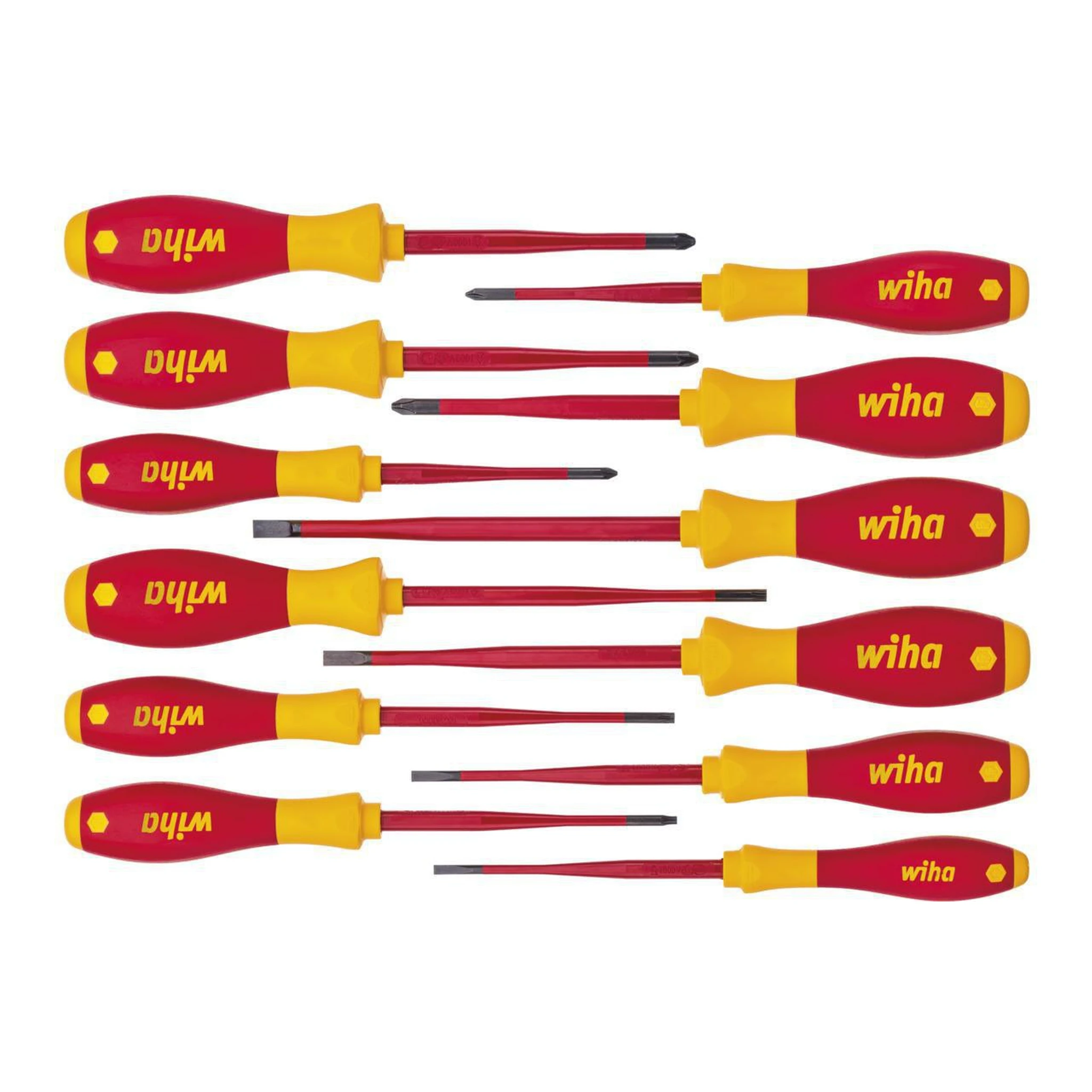 WIHA | Schraubendreher-Satz | 12-teilig | Schlitz/PH/PZD/TX/(+/- SL/PZD)