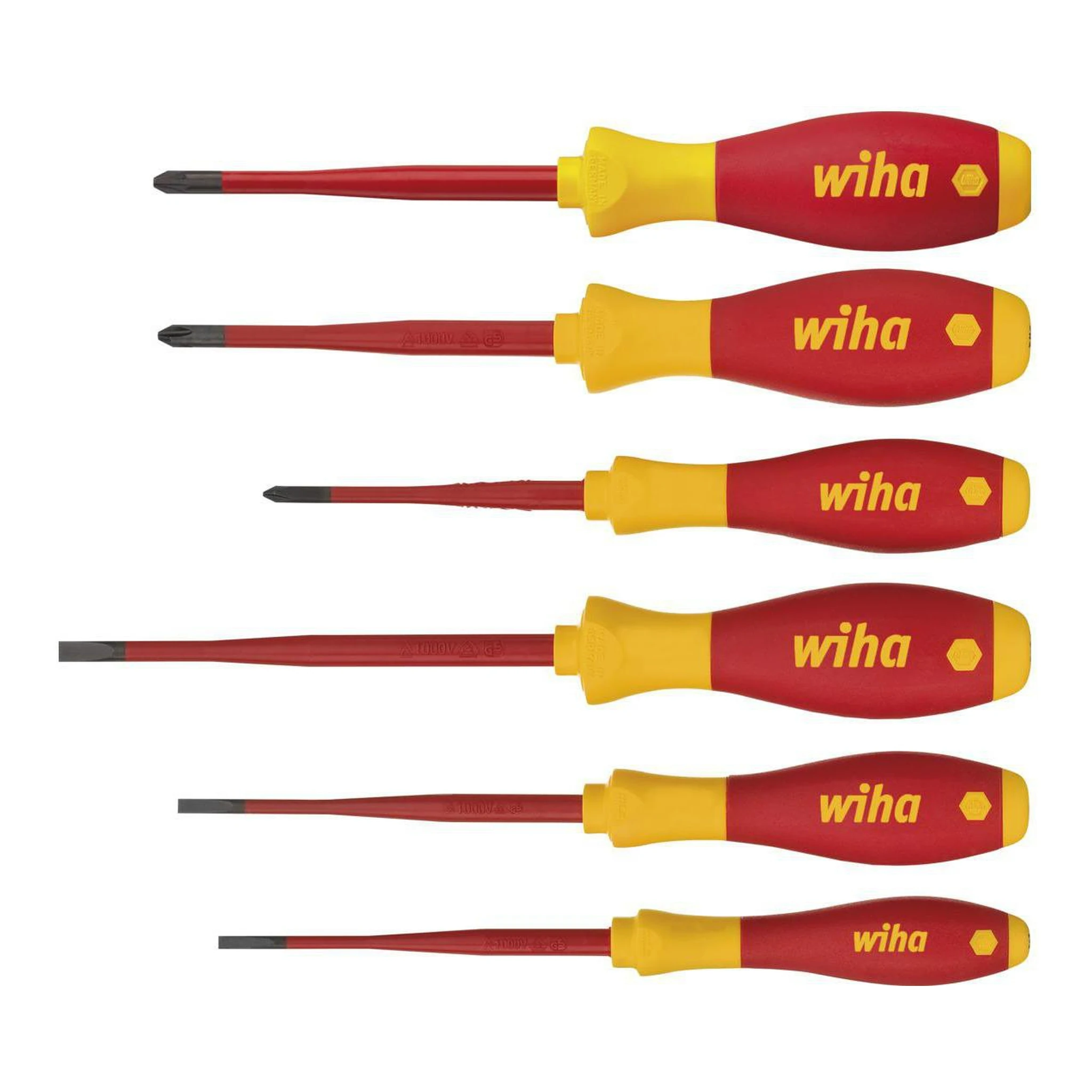 WIHA | Schraubendreher-Satz | 6-teilig | Schlitz / PH / +-(SL/PZD)