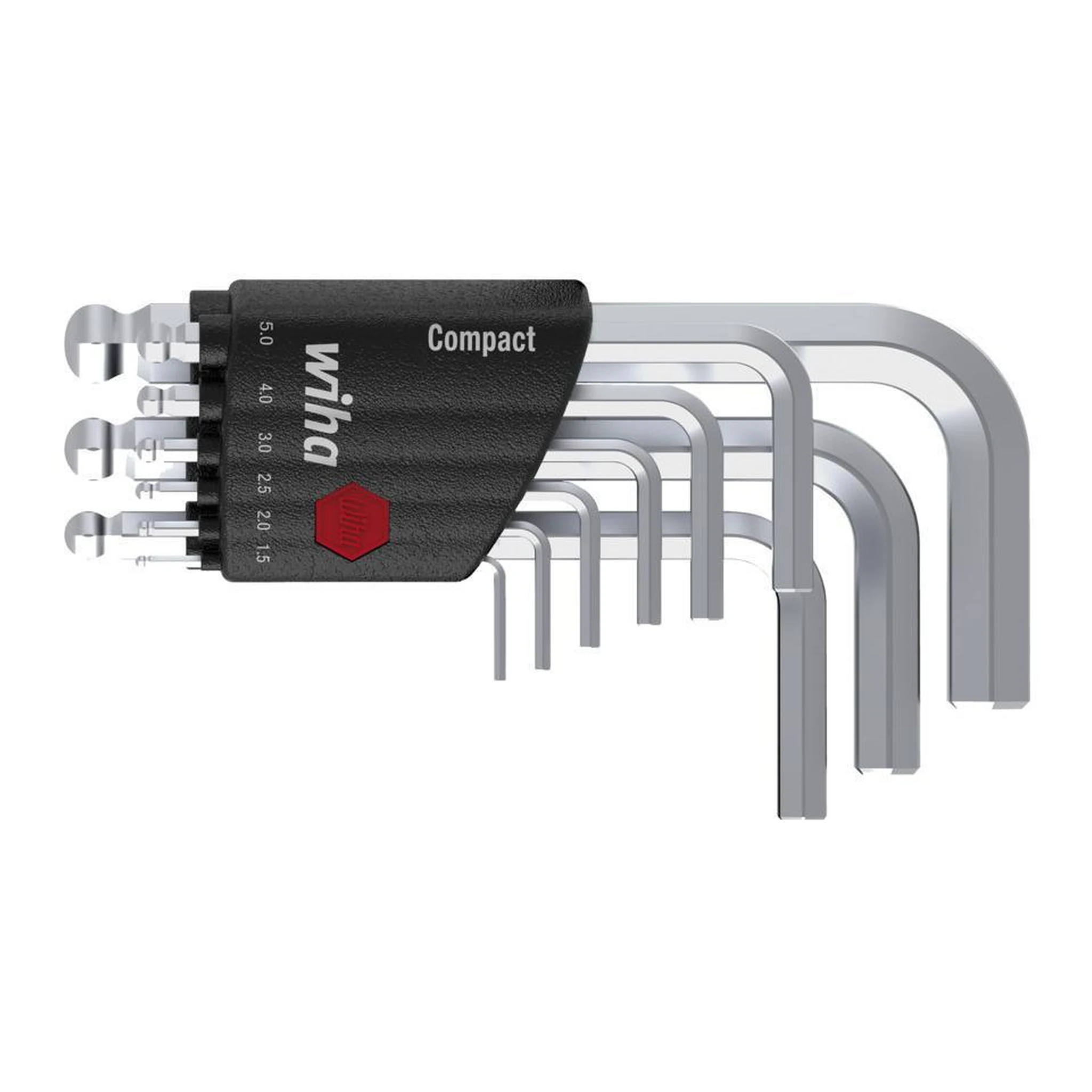 WIHA | Winkelschraubendreher-Satz | 9-teilig Compact-Halter | SW 1,5 - 10 mm