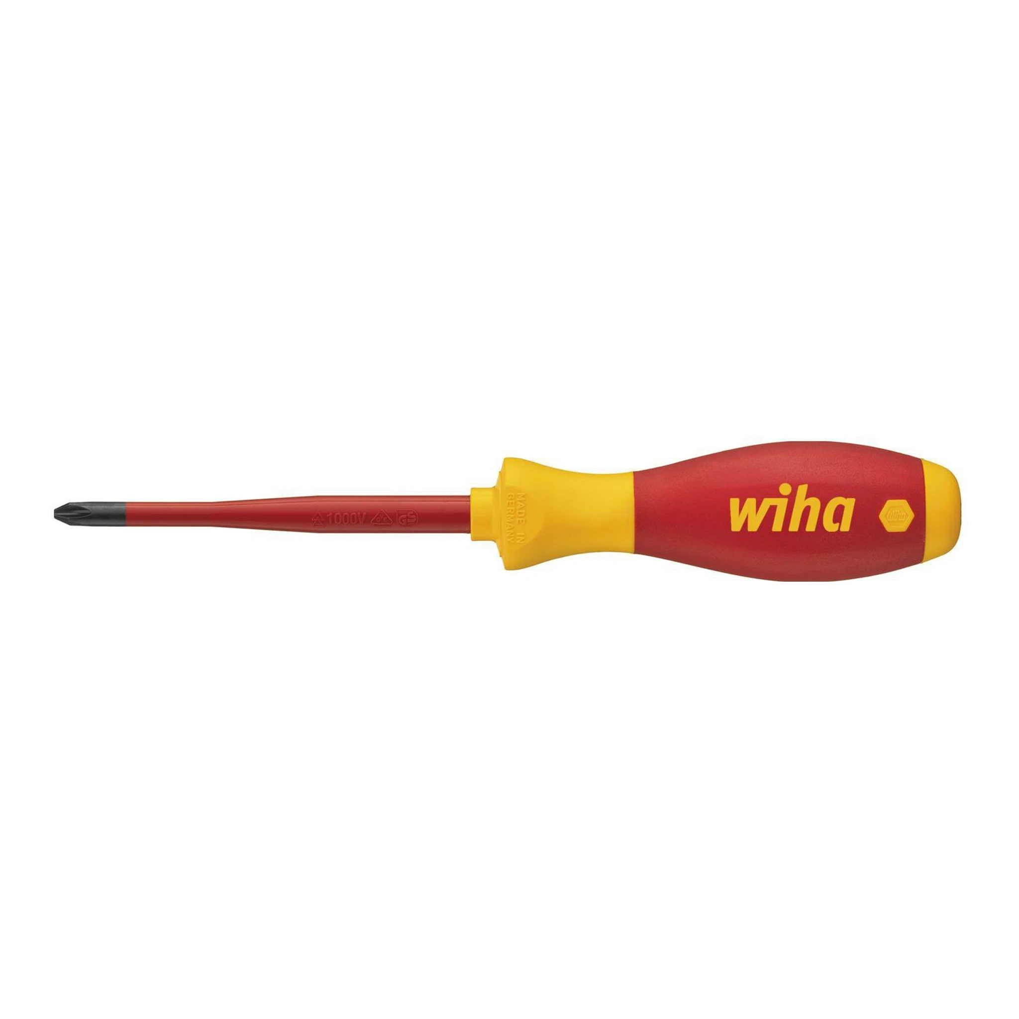 WIHA | Schraubendreher | Größe PH 1 | Klingenlänge 80 mm VDE isoliert