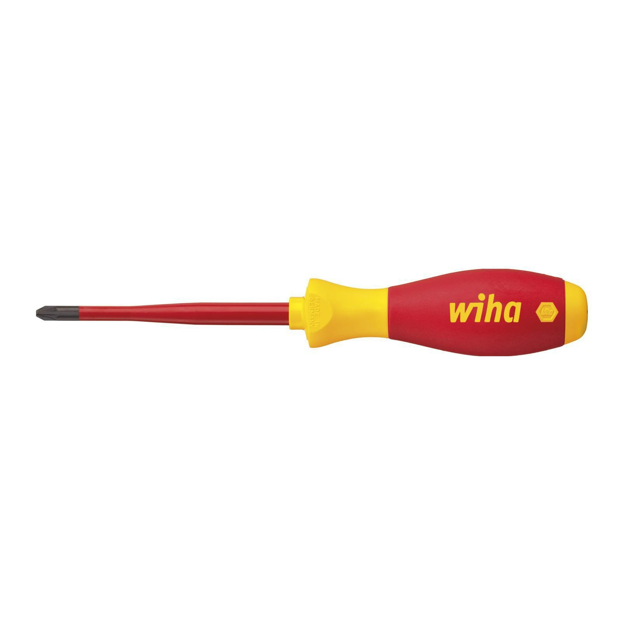 WIHA | Schraubendreher | Größe SL/PZD 1 | Klingenlänge 80 mm VDE isoliert