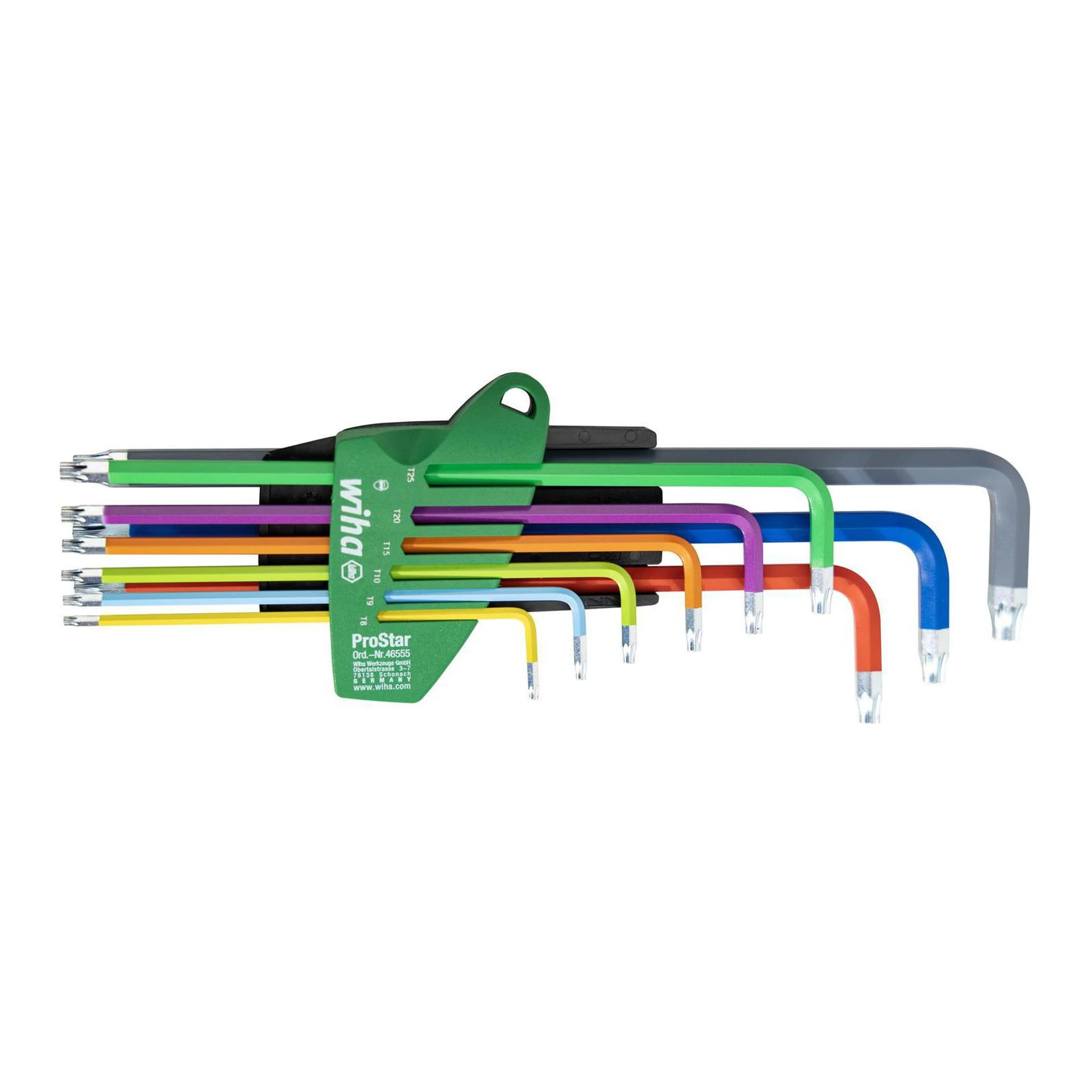 WIHA | Stiftschlüssel-Set | 9-teilig T8 - T40 | farbcodiert TORX®