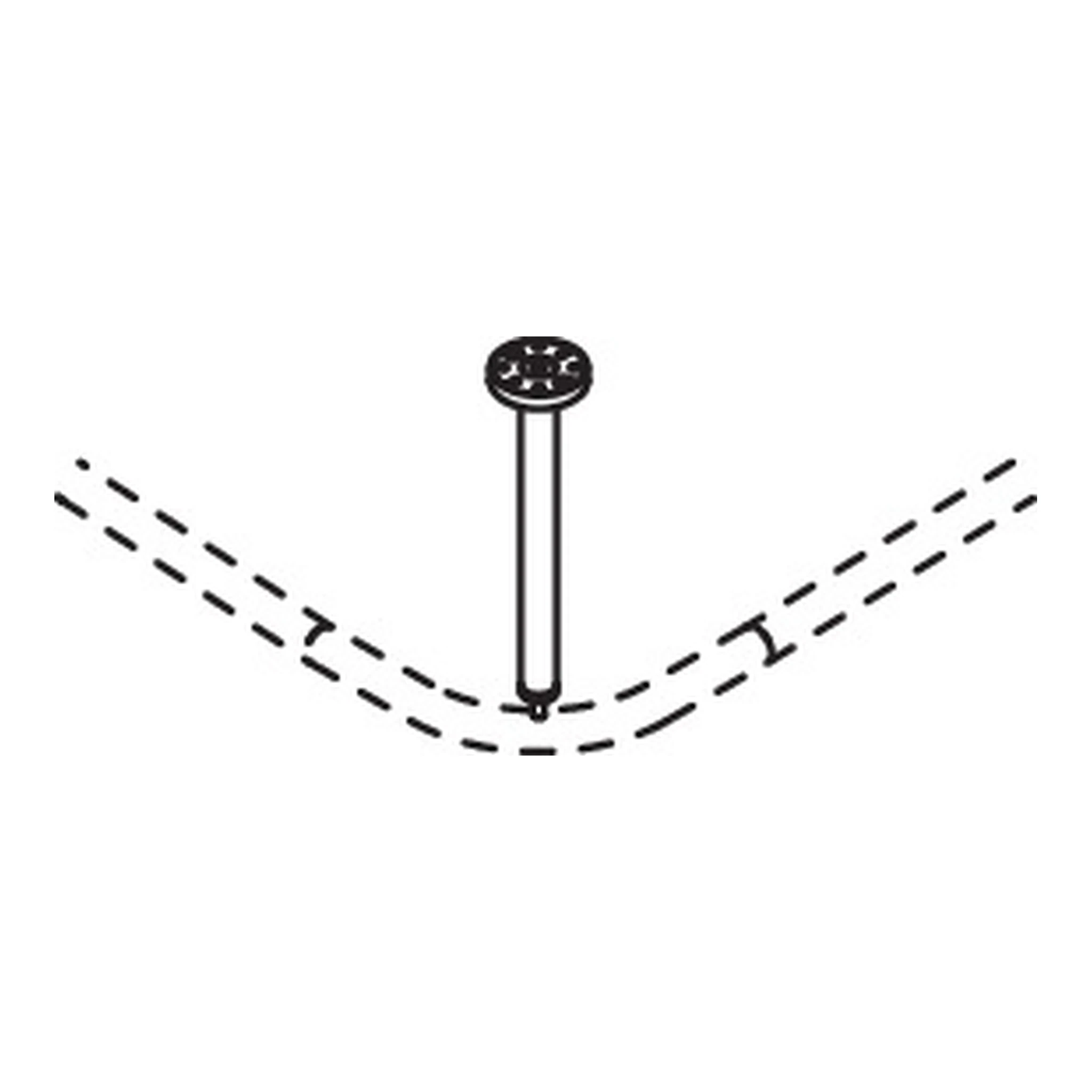 HEWI | Deckenabhängung System 900 | Sonderlänge, Edelstahl matt geschliffen 150-299 mm