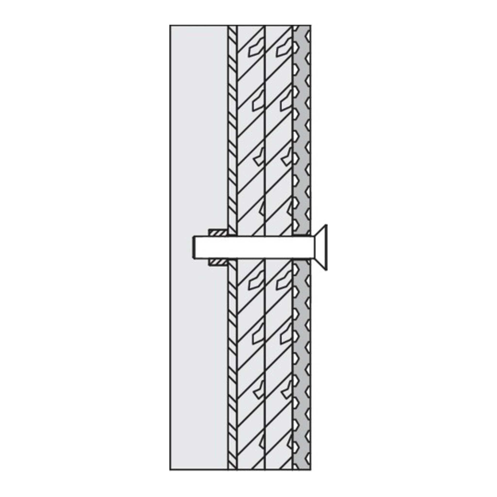HEWI | Befestigungsmaterial Serie 801 | Stützgriff Leichtbauwände mit integr. Stahlplatten