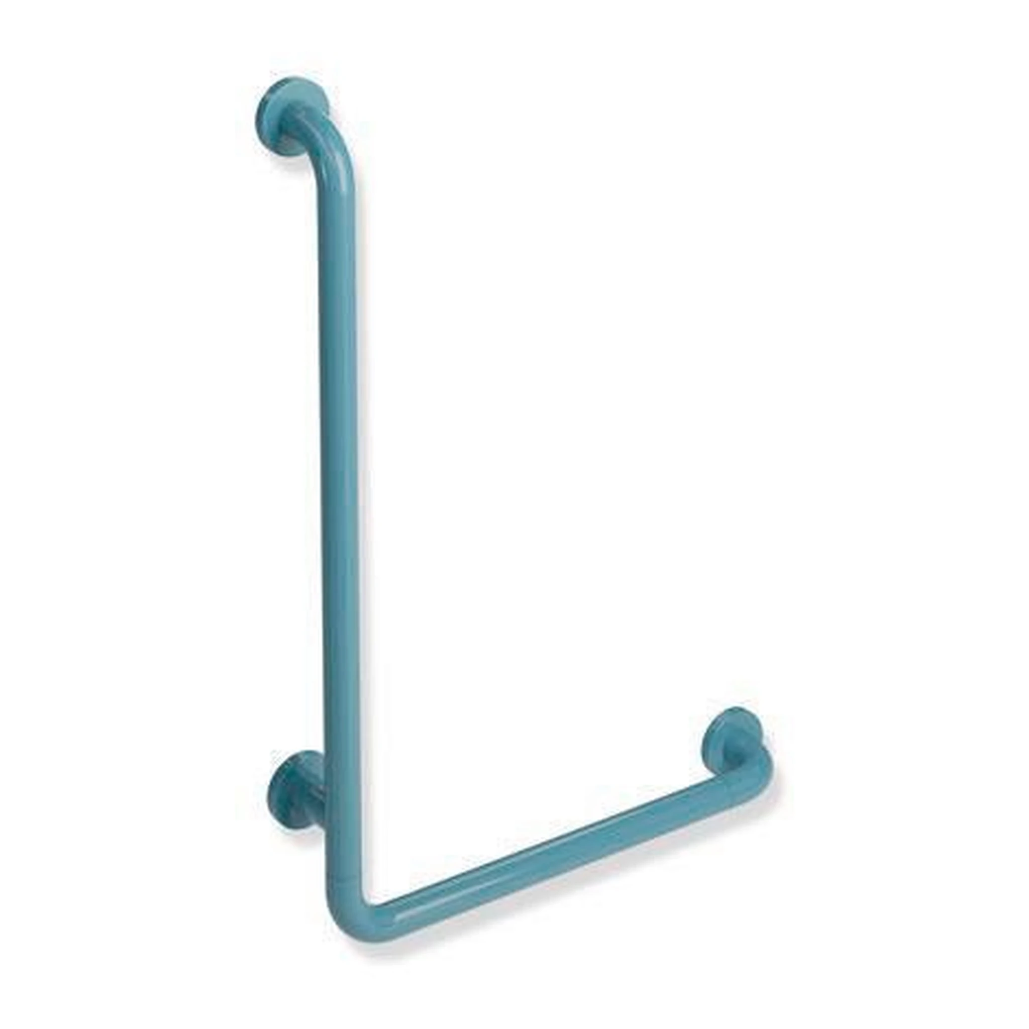 HEWI | Winkelgriff Serie 801 | waager. 500 mm, senkr. 750 mm aquablau