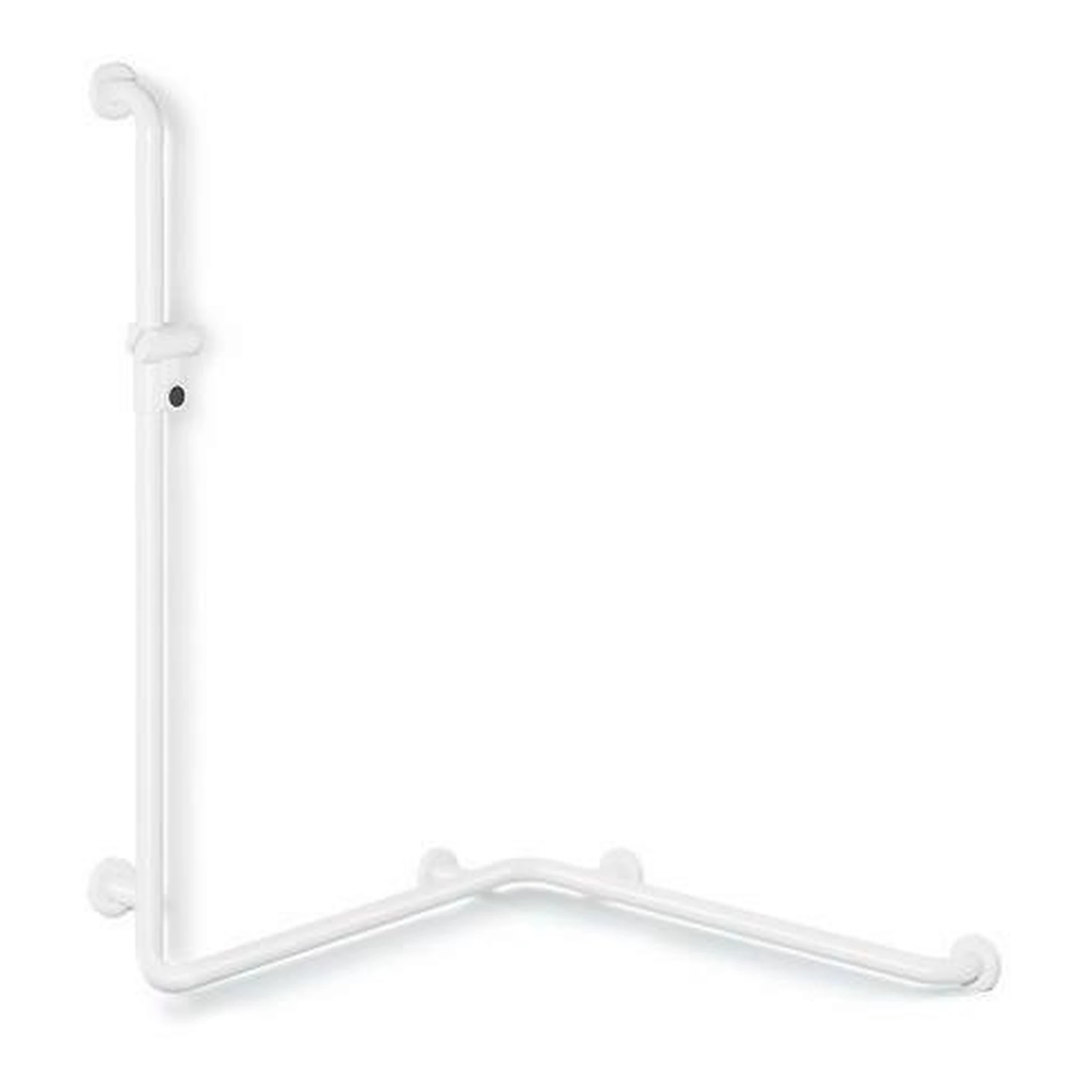 HEWI | Duschhandlauf Serie 801 | senkrecht 1100 mm, mit Brausehalterstang anthrazitgrau