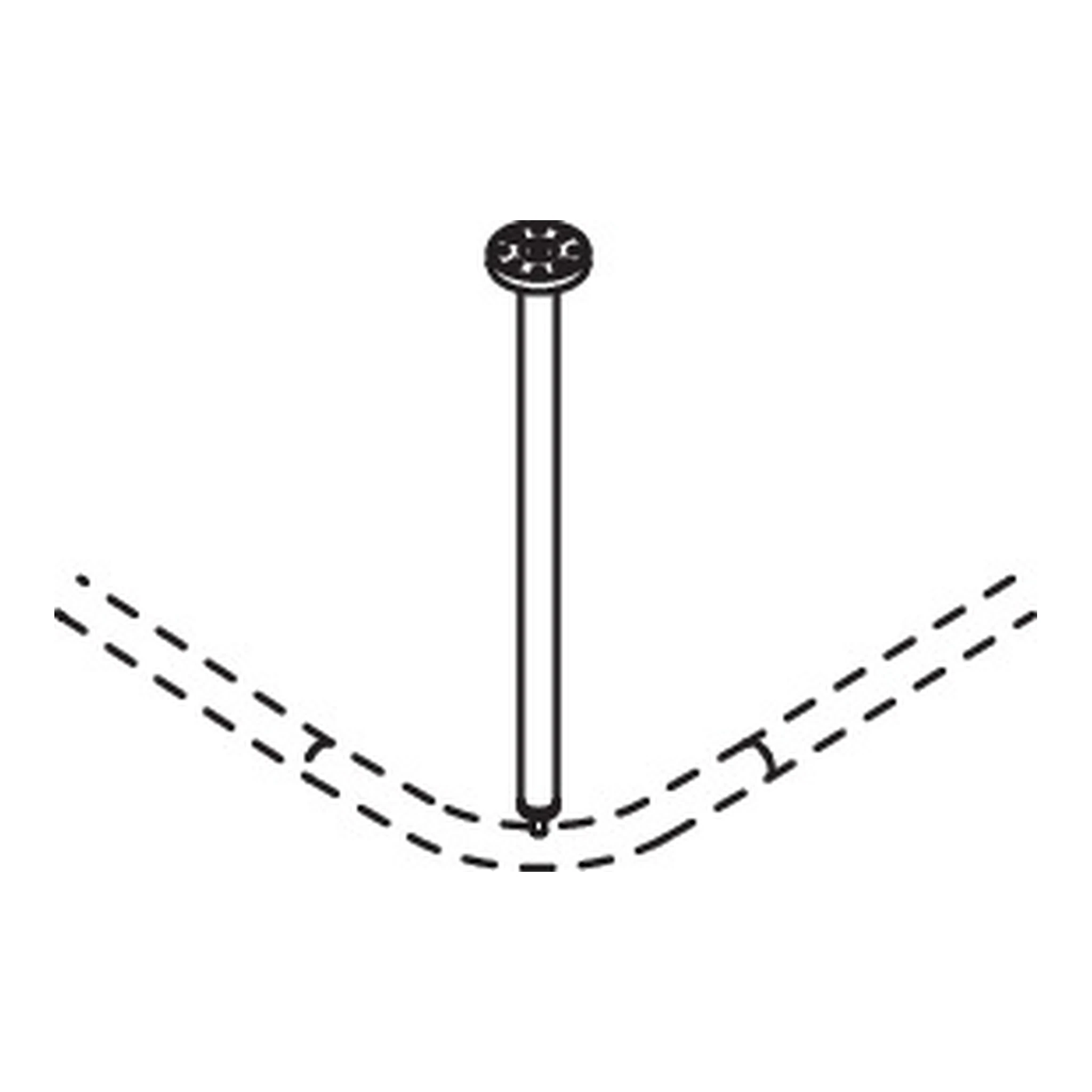 HEWI | Deckenabhängung System 900 | Sonderlänge, Edelstahl matt geschliffen 301-1500 mm