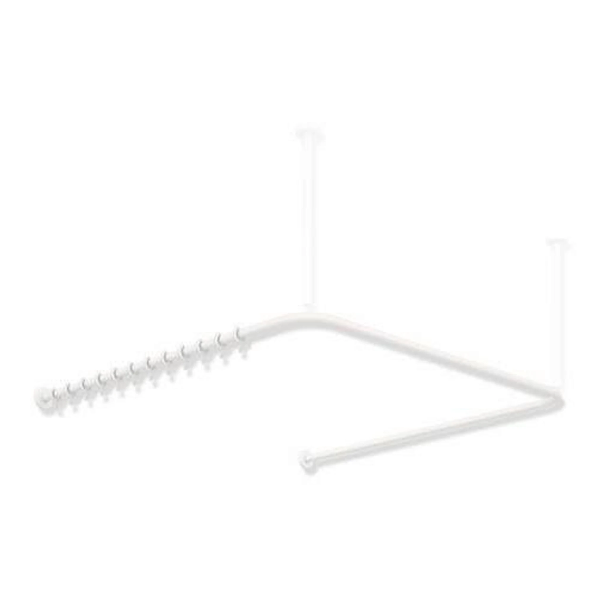 HEWI | Vorhangstange System 900 | weiß tiefmatt 1187x1175x1187mm, 34 Ringe weiß tiefmatt