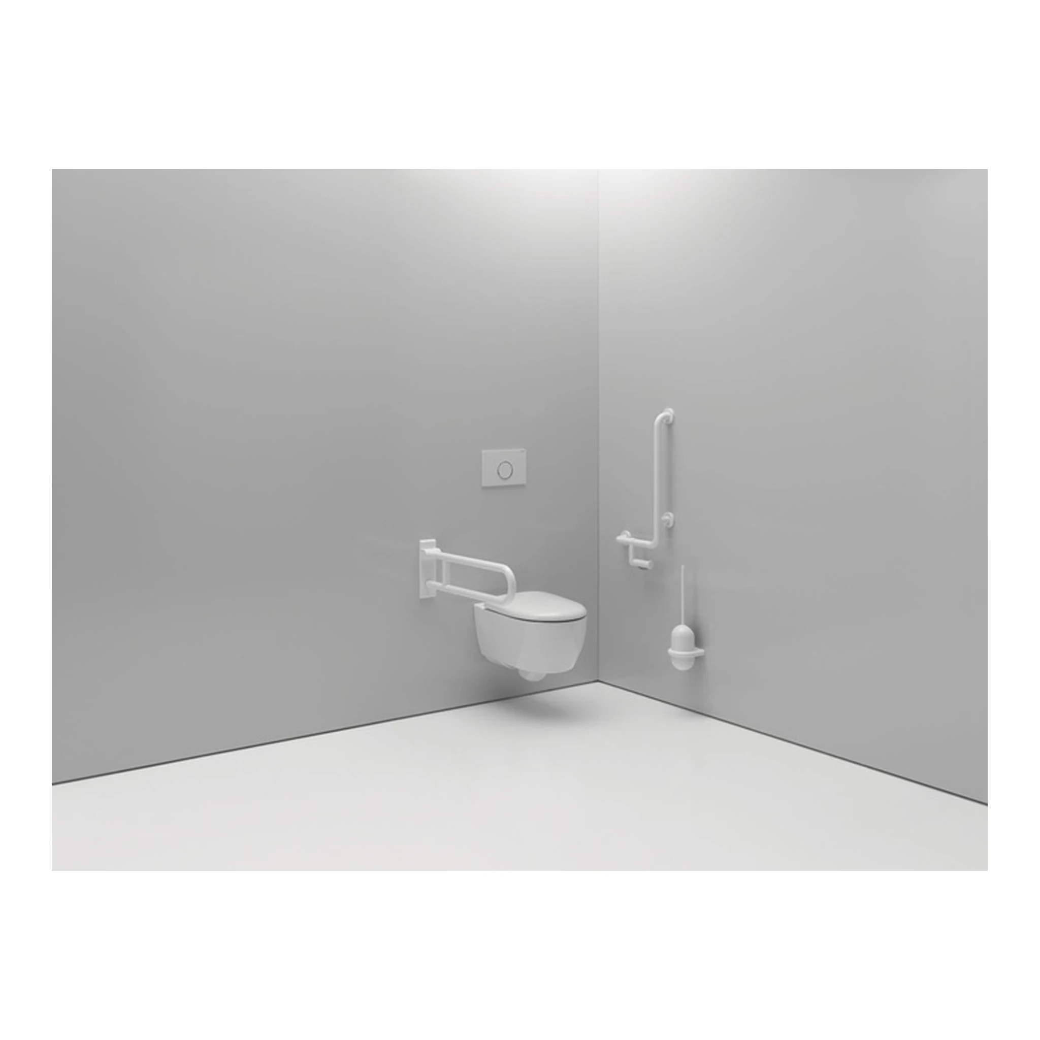 HEWI | Winkelgriff Serie 801 | d= 33 mm, Ausladung 90 mm 300 x 600 mm – Bild 2