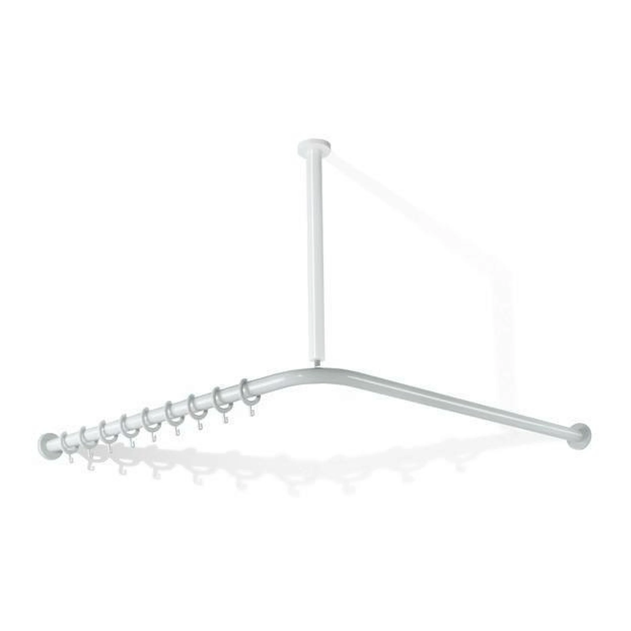HEWI | Vorhangstange Serie 801 | d= 33 mm 1000 x 1000 mm, 20 Ringe