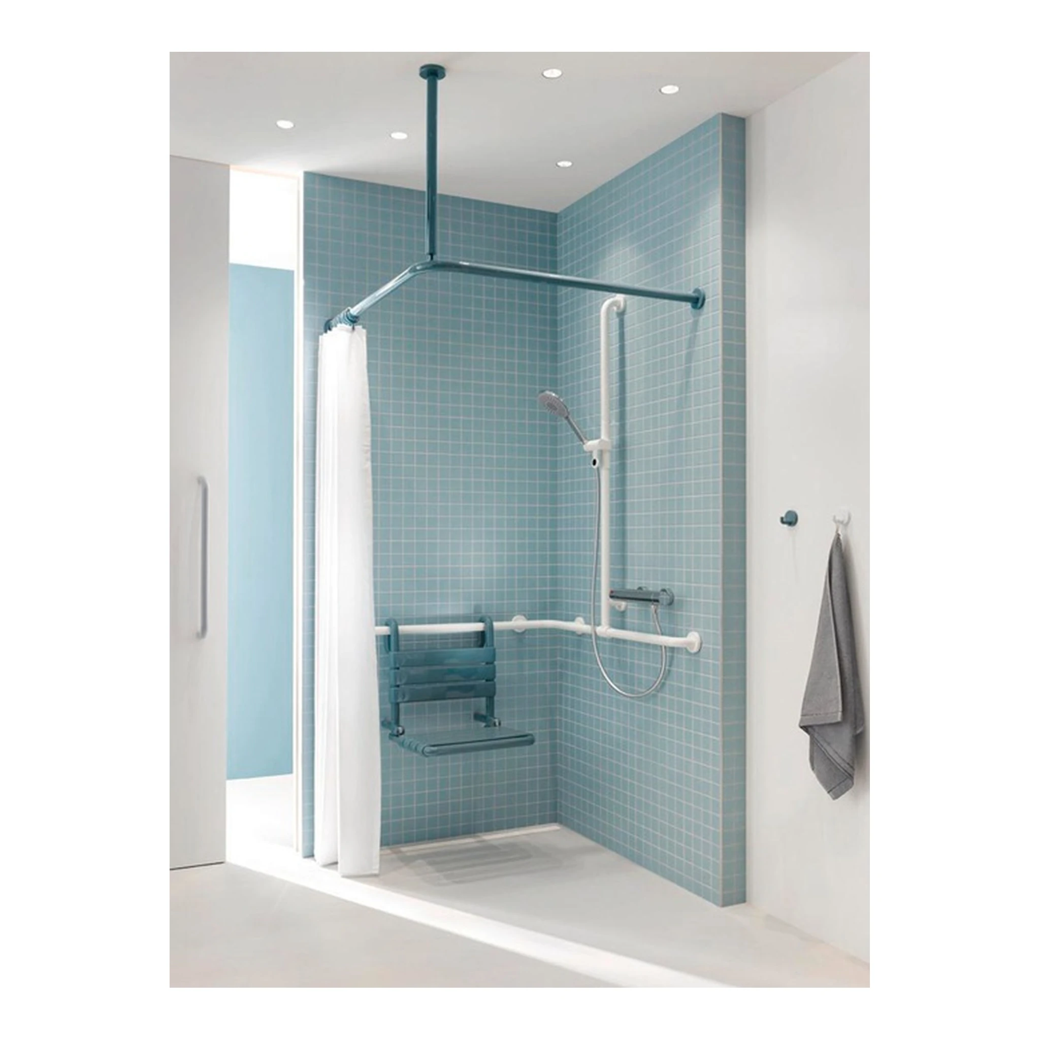 HEWI | Duschhandlauf Serie 801 | senkrecht 1100 mm waagerecht je 962 mm – Bild 2