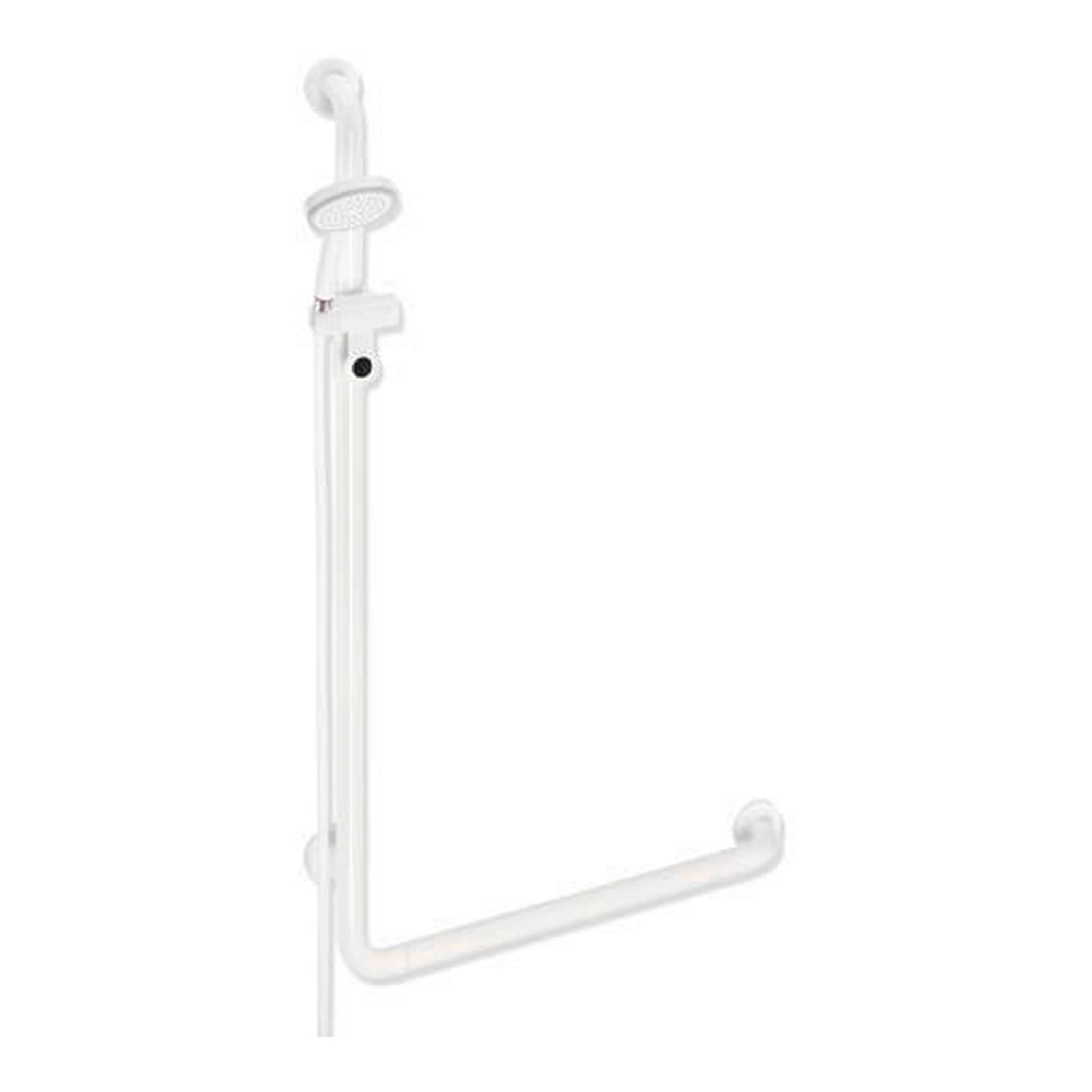 HEWI | Winkelgriff mit Brausehalter Serie 801 | mit Handbrause Schlauchlänge 1600 mm