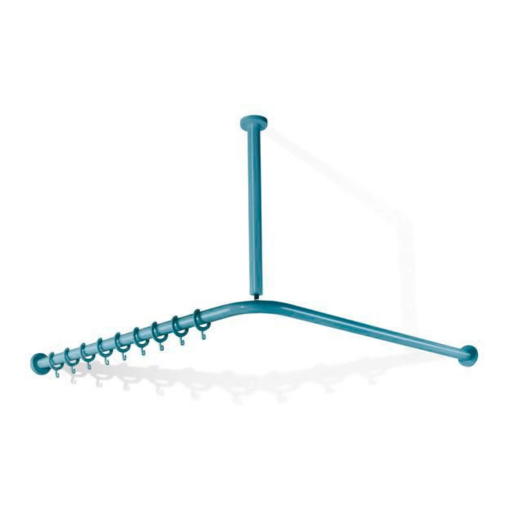 HEWI | Vorhangstange Serie 801 | d= 33 mm 1000 x 1000 mm, 20 Ringe