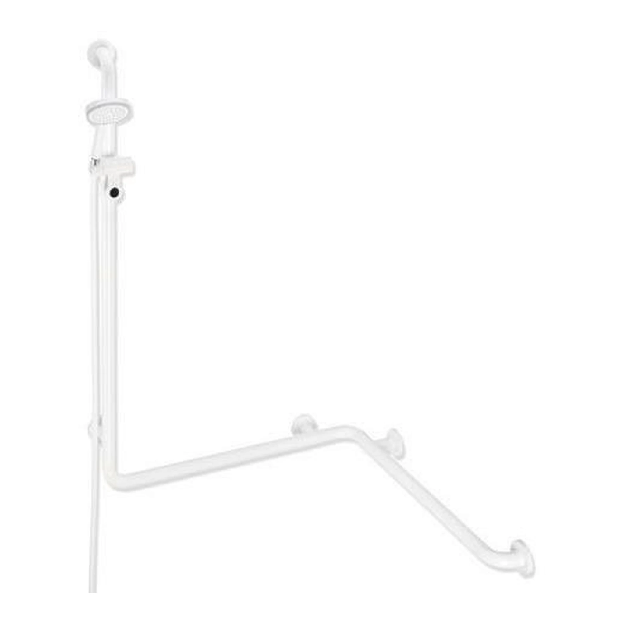 HEWI | Dusch- und Wannenhandlauf Serie 801 | mit Brausehalterstange Schlauchlänge 1600 mm