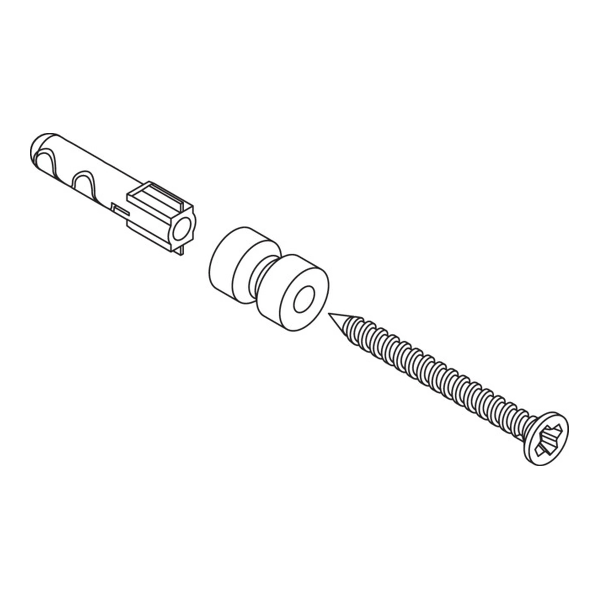 HEWI | Befestigungsmaterial System 162 | für Einzelhaken u. Reservepapierhalter