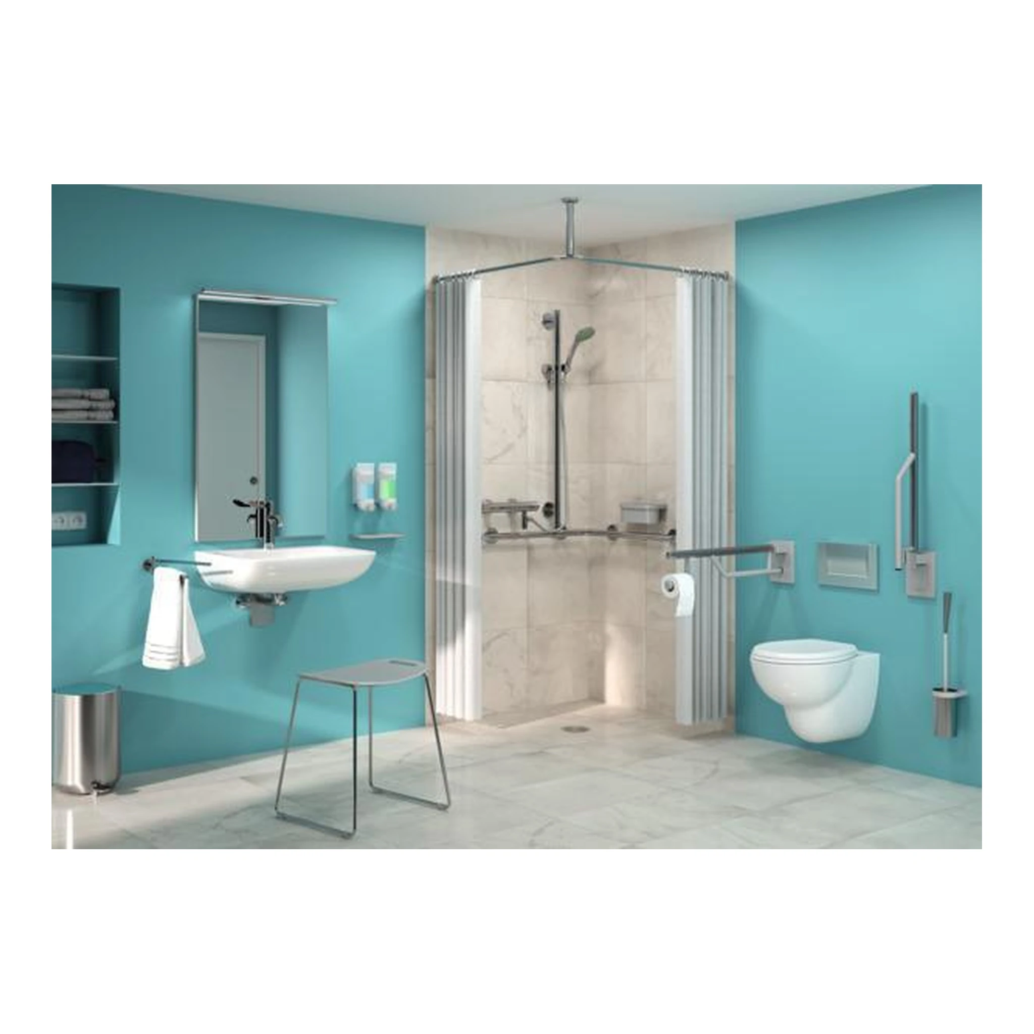 IDEAL STANDARD | Funktionshandbrause Idealrain | chrom 100mm – Bild 3
