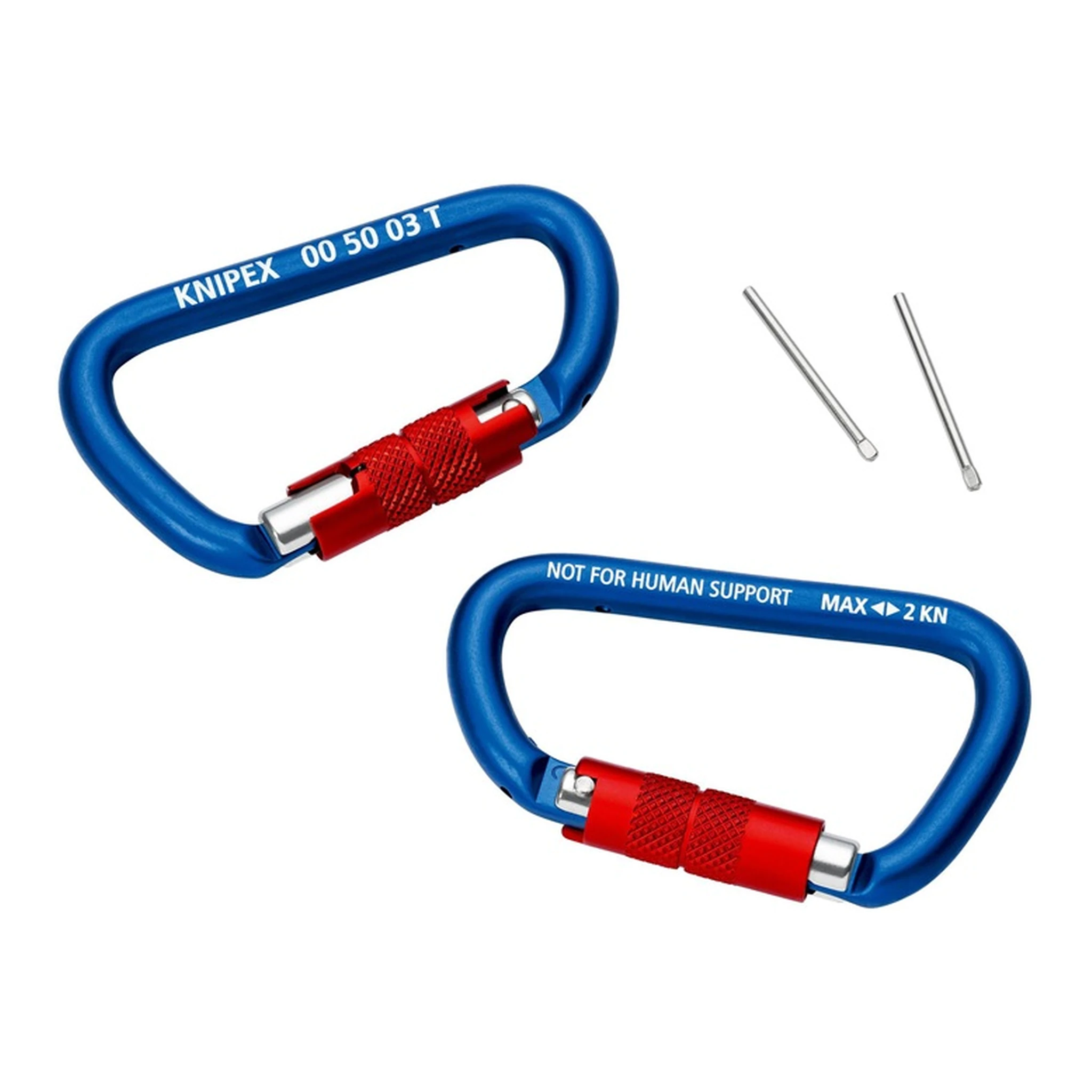 KNIPEX | Materialkarabiner | Länge 81 mm mit Schraubverschluss