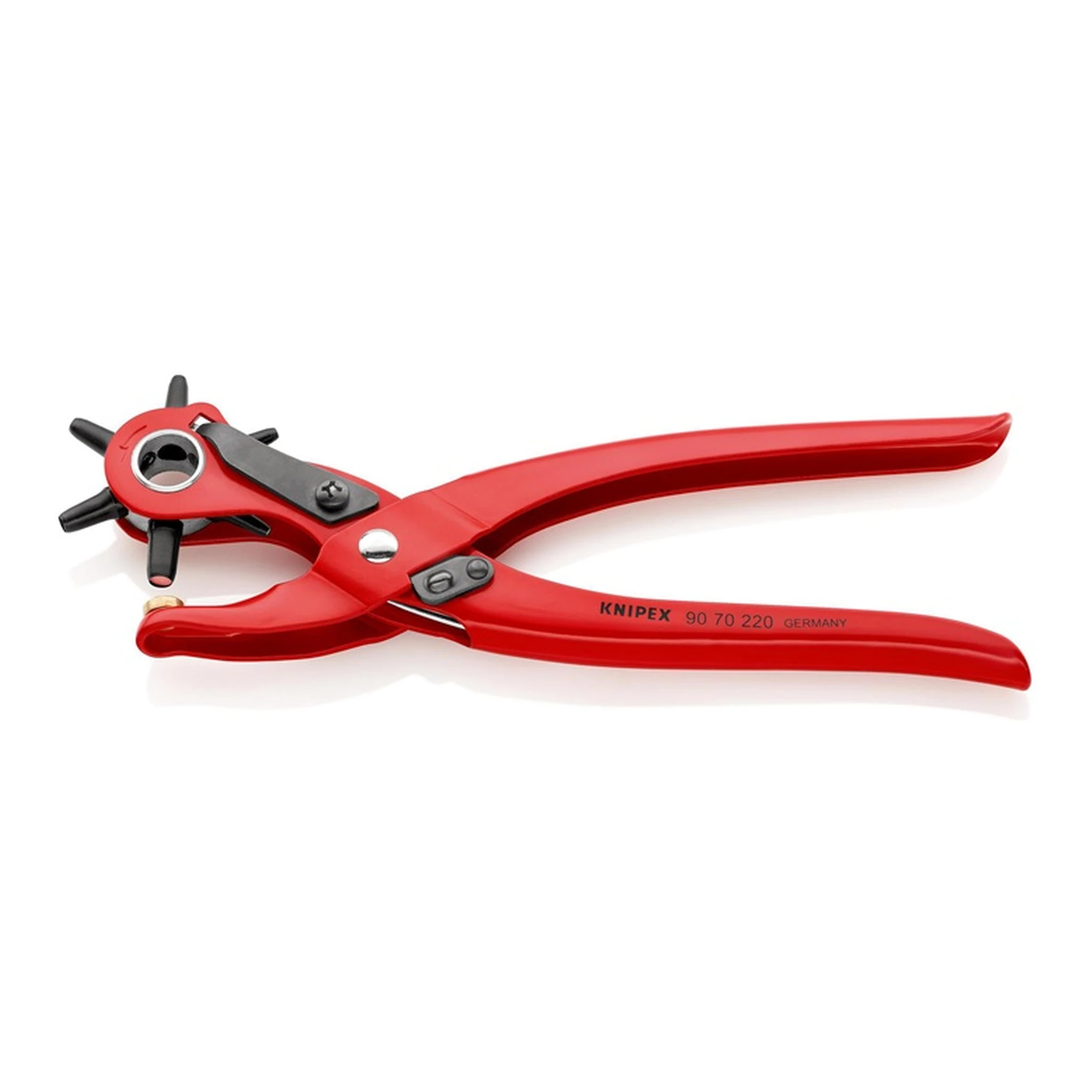 KNIPEX | Revolverlochzange | Gesamtlänge 220 mm Öffnungsfeder 2 / 2,5 / 3 / 3,5 / 4 und 5 mm