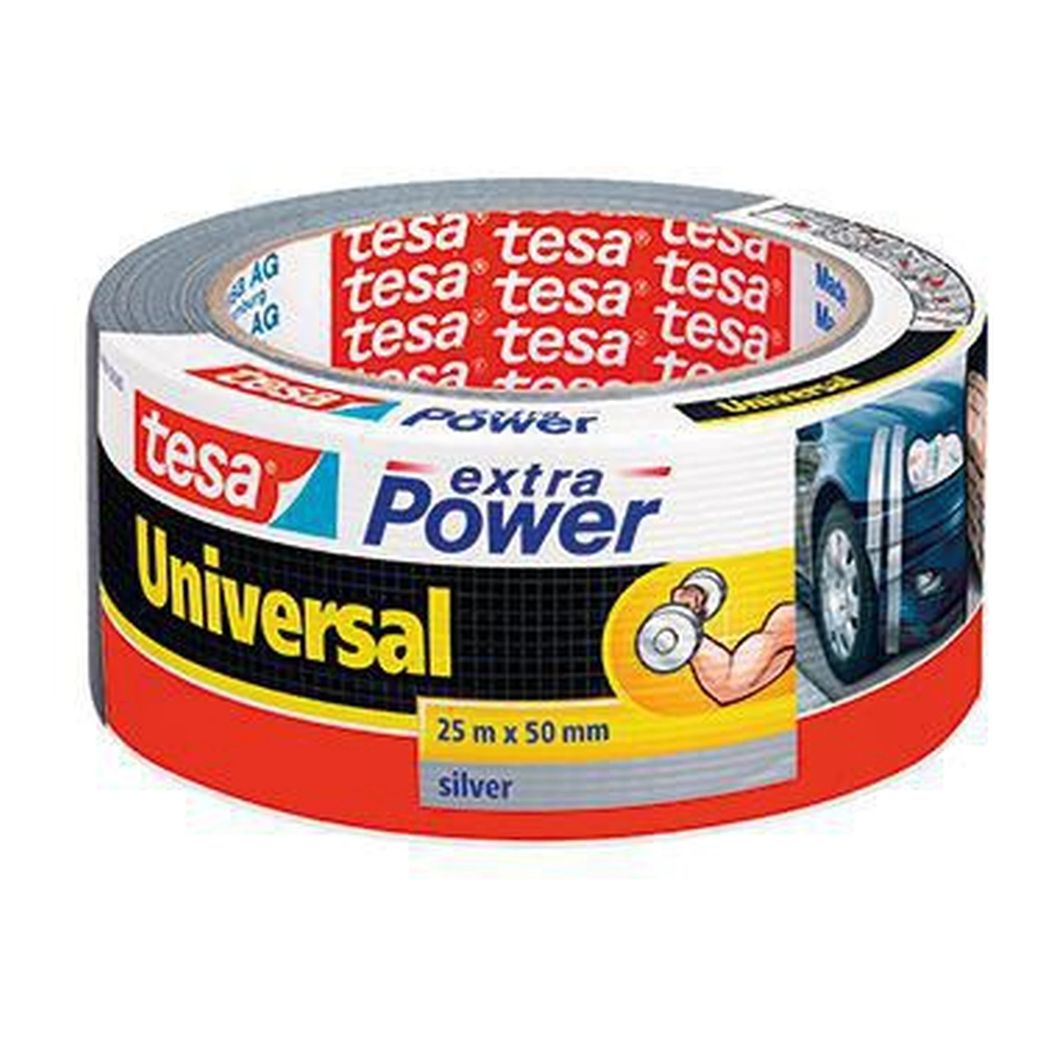 TESA | Gewebeband tesa® extra Power® Universal | Innenbereich Außenbereich 50 mm x 25 m (B x L) silber