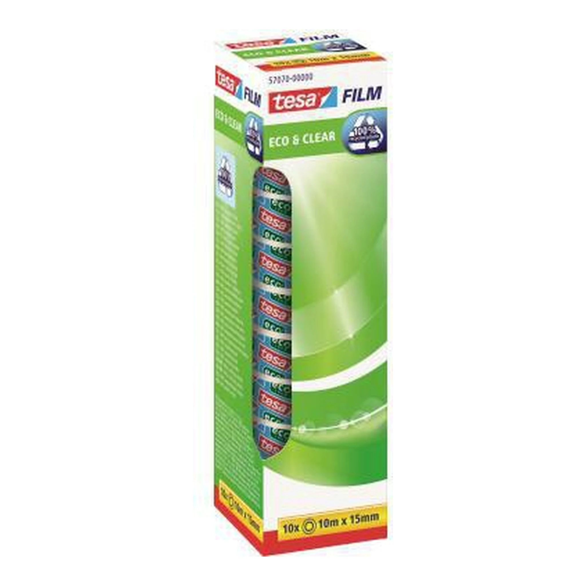 TESA | Klebefilm tesa® tesafilm® Eco & Clear 15 mm x 10 m | (B x L) einseitig klebend ohne Lösungsmittel Polypropylen 100 %