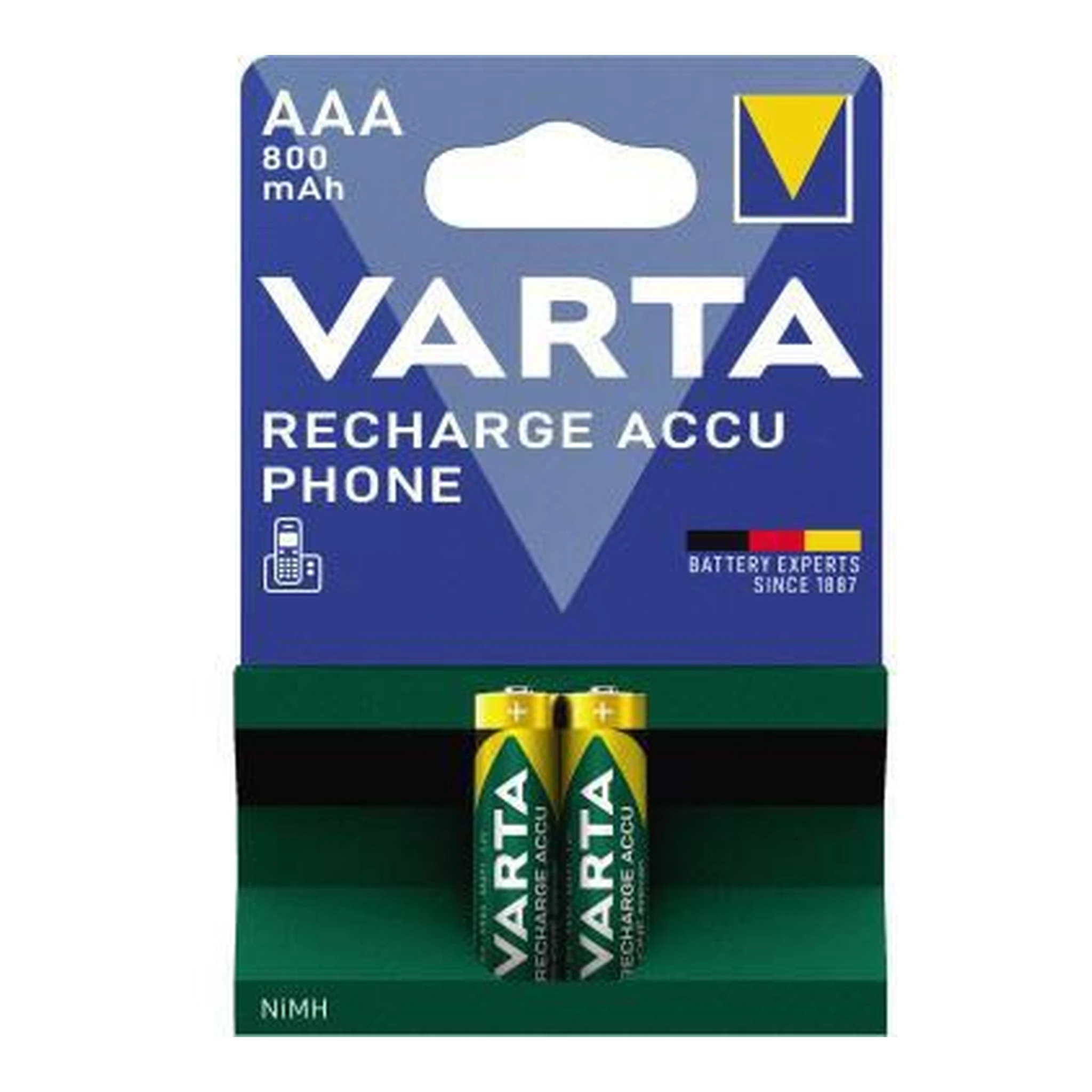 VARTA | Akku Varta Recharge Accu Phone AAA/Micro HR03 | Nickel-Metallhydrid 1,2V 800 mAh 2 St./Pack.