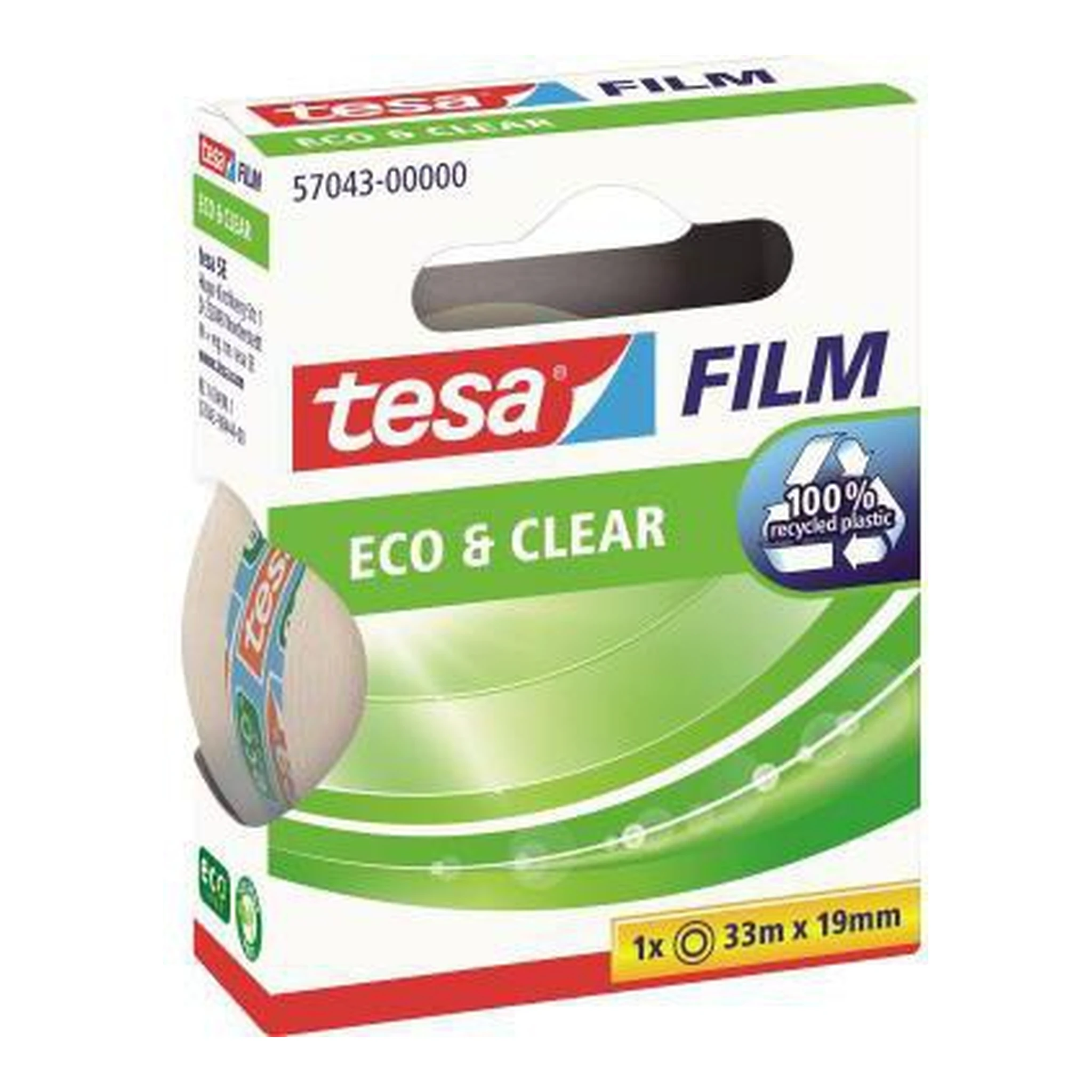 TESA | Klebefilm tesa® tesafilm® Eco & Clear 19 mm x 33 m | (B x L) einseitig klebend ohne Lösungsmittel Polypropylen 100 %