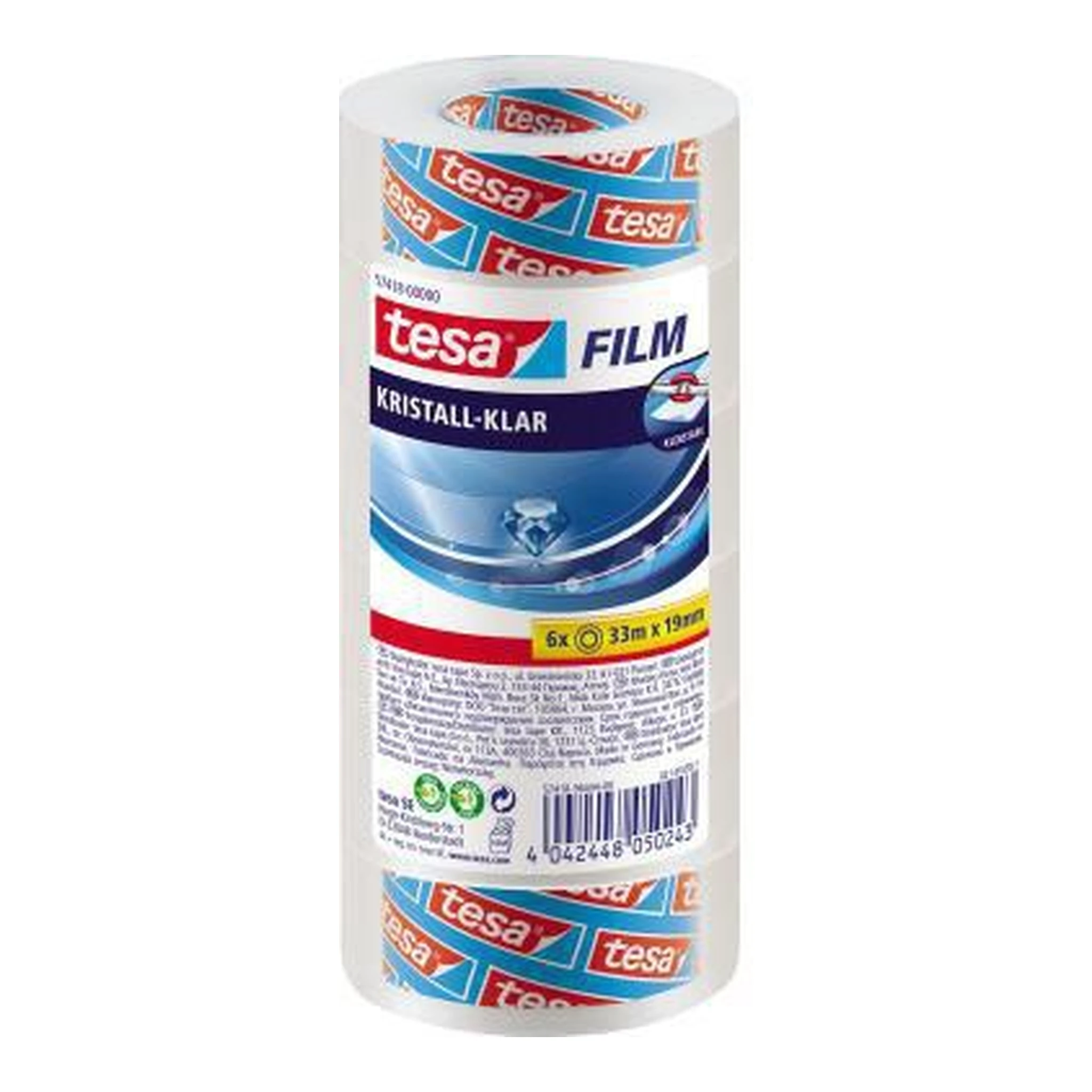 TESA | Klebefilm tesa® tesafilm® kristall-klar 19 mm x 33 | m (B x L) einseitig klebend ohne Lösungsmittel Polypropylen