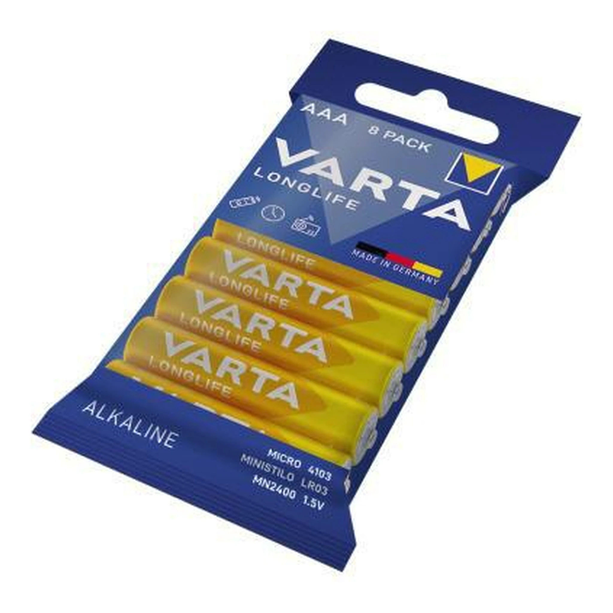 VARTA | Batterie Varta Longlife AAA/Micro LR03 | Alkaline 1,5V 8 St./Pack.