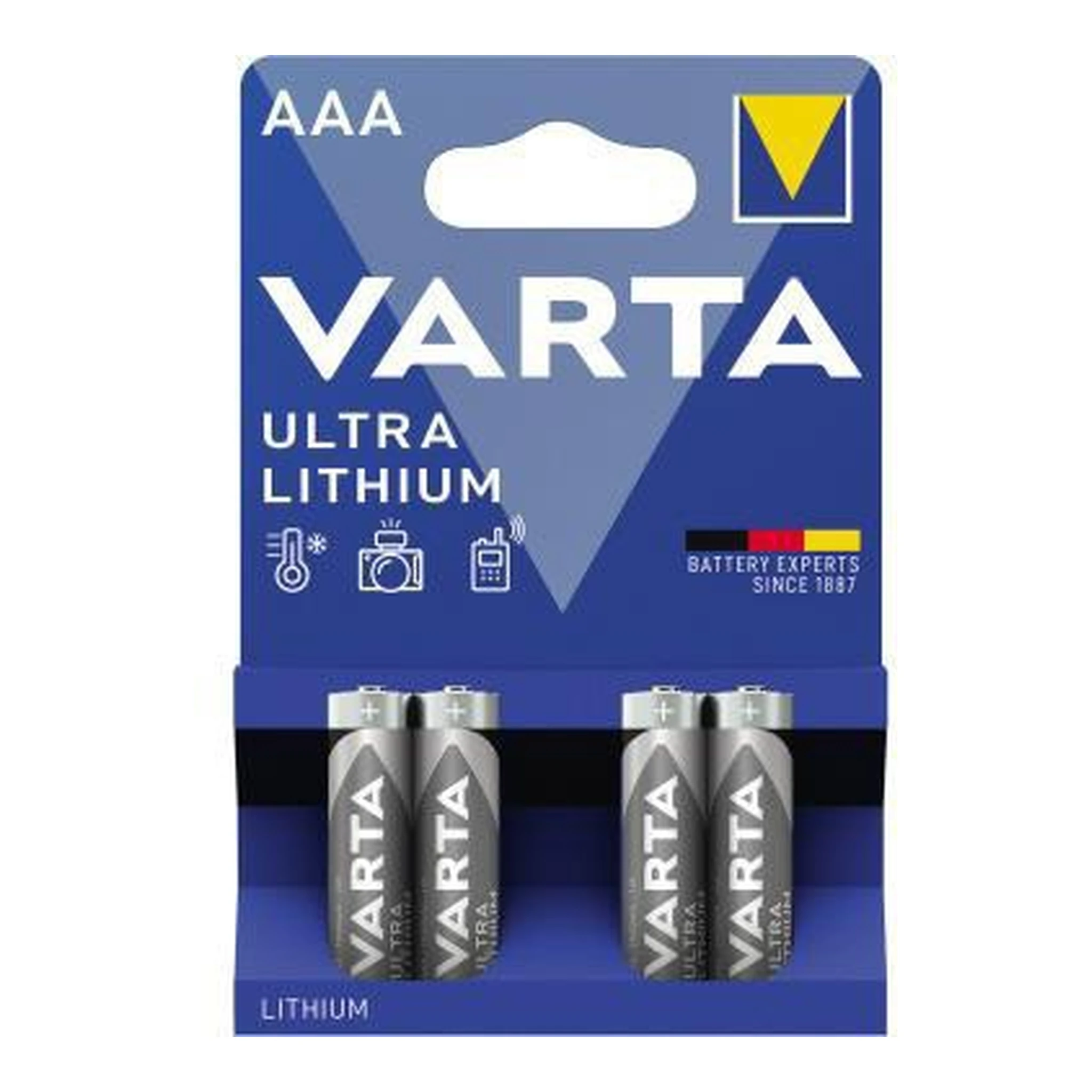VARTA | Batterie Varta Ultra Lithium AAA/Micro FR10G445 | Lithium 1,5V 4 St./Pack.