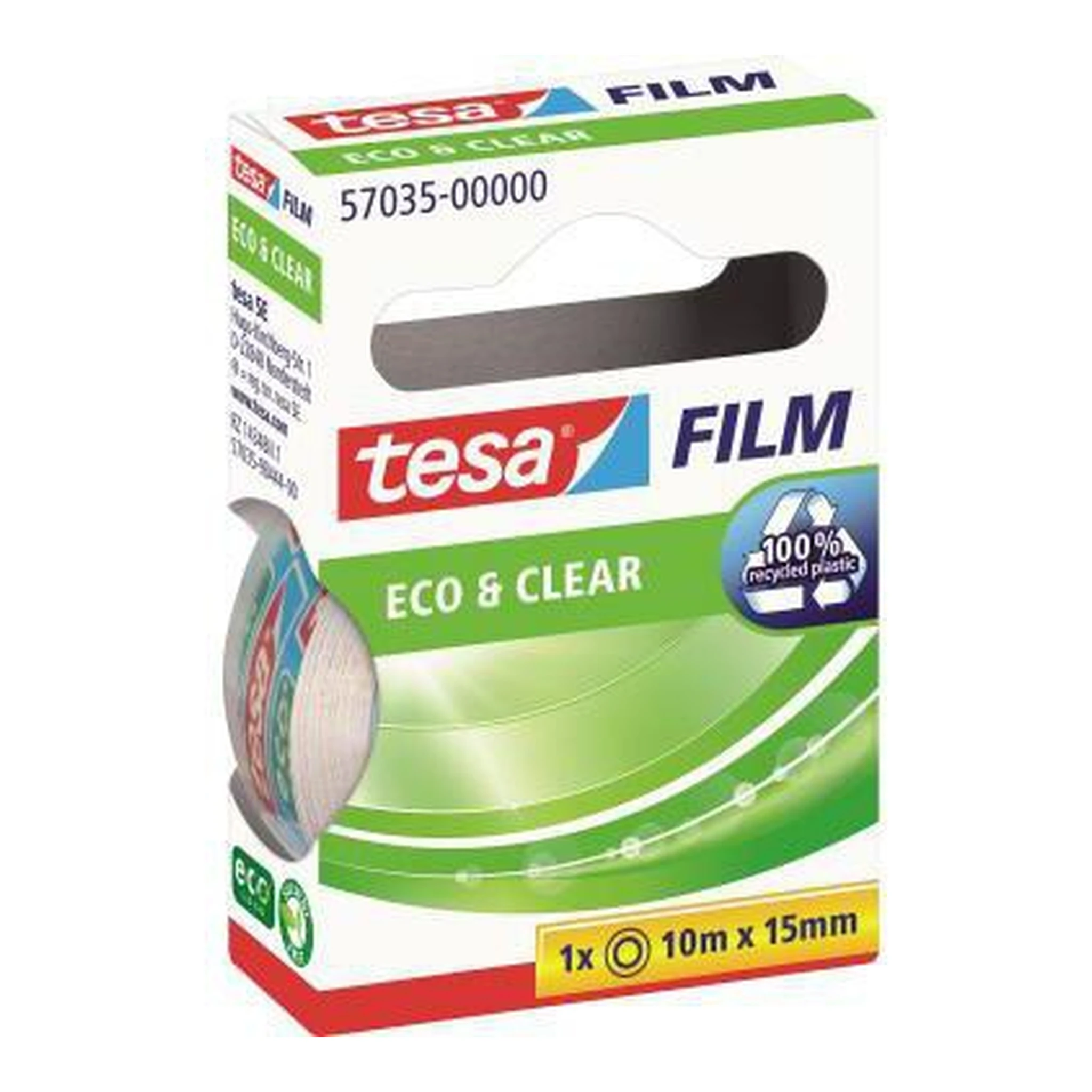 TESA | Klebefilm tesa® tesafilm® Eco & Clear 15 mm x 10 m | (B x L) einseitig klebend ohne Lösungsmittel Polypropylen 100 %