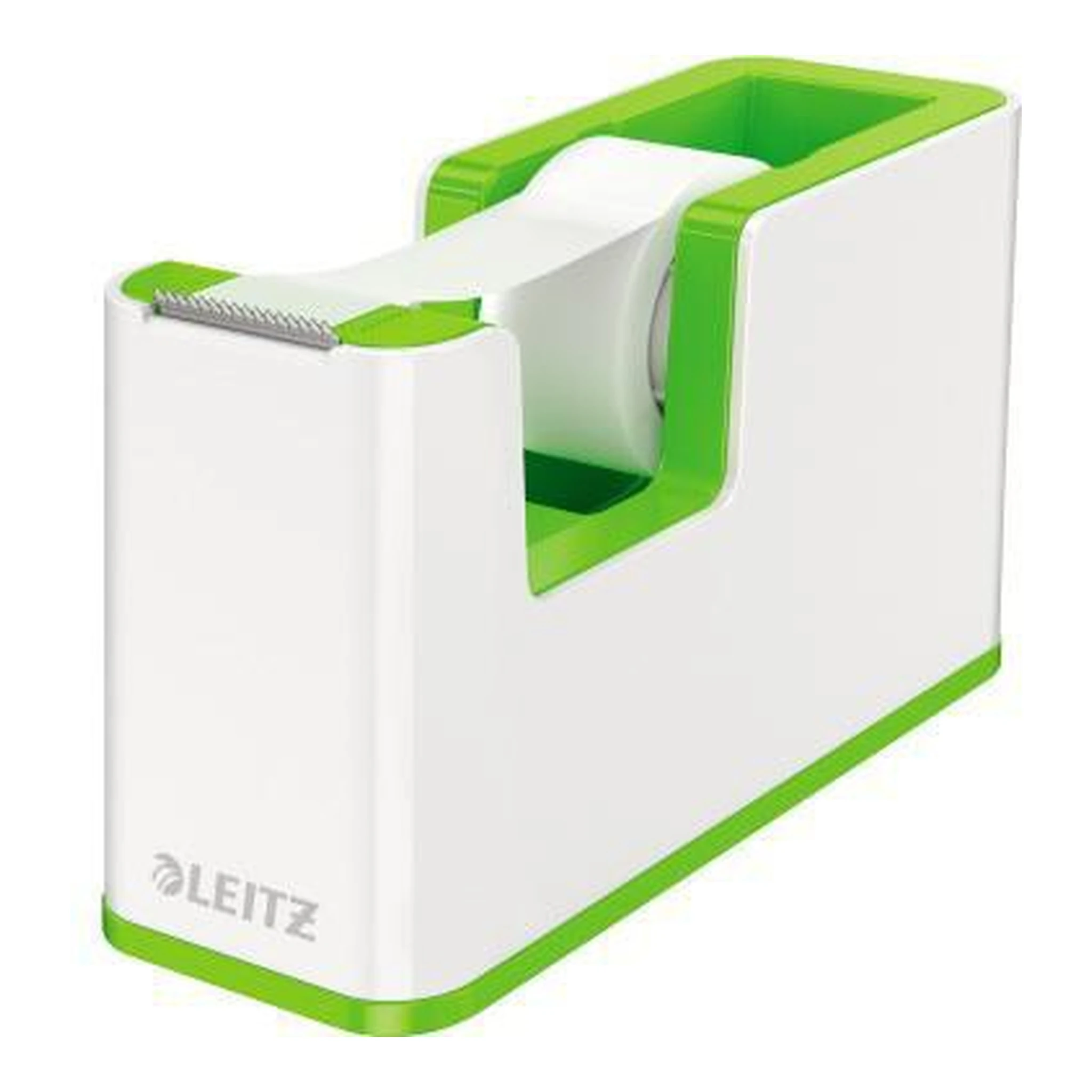 LEITZ | Tischabroller Leitz WOW Duo Colour 19 mm x 33 m (B x | L) inkl. 1 Rolle Klebeband mit Lösungsmittel grün/weiß