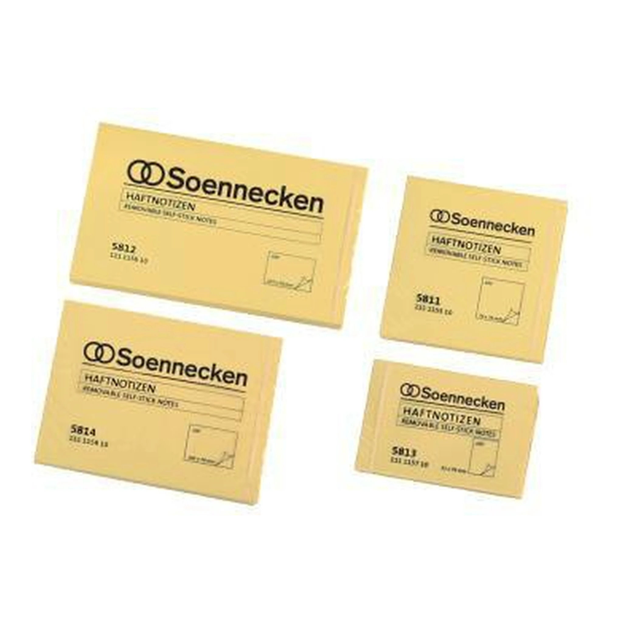SOENNECKEN | Haftnotiz Soennecken 100 x 75 mm (B x H) gelb 100 | Bl. – Bild 2
