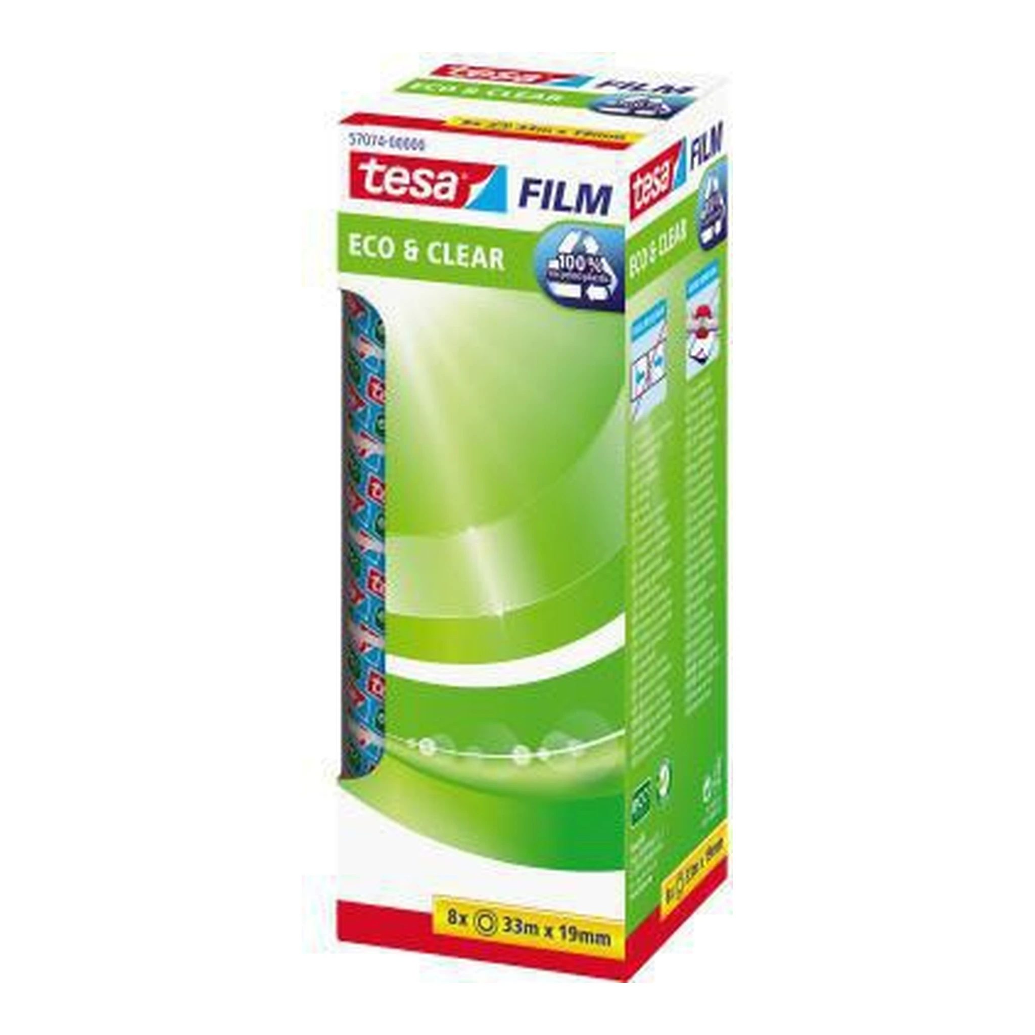 TESA | Klebefilm tesa® tesafilm® Eco & Clear 19 mm x 33 m | (B x L) einseitig klebend ohne Lösungsmittel Polypropylen 100 %