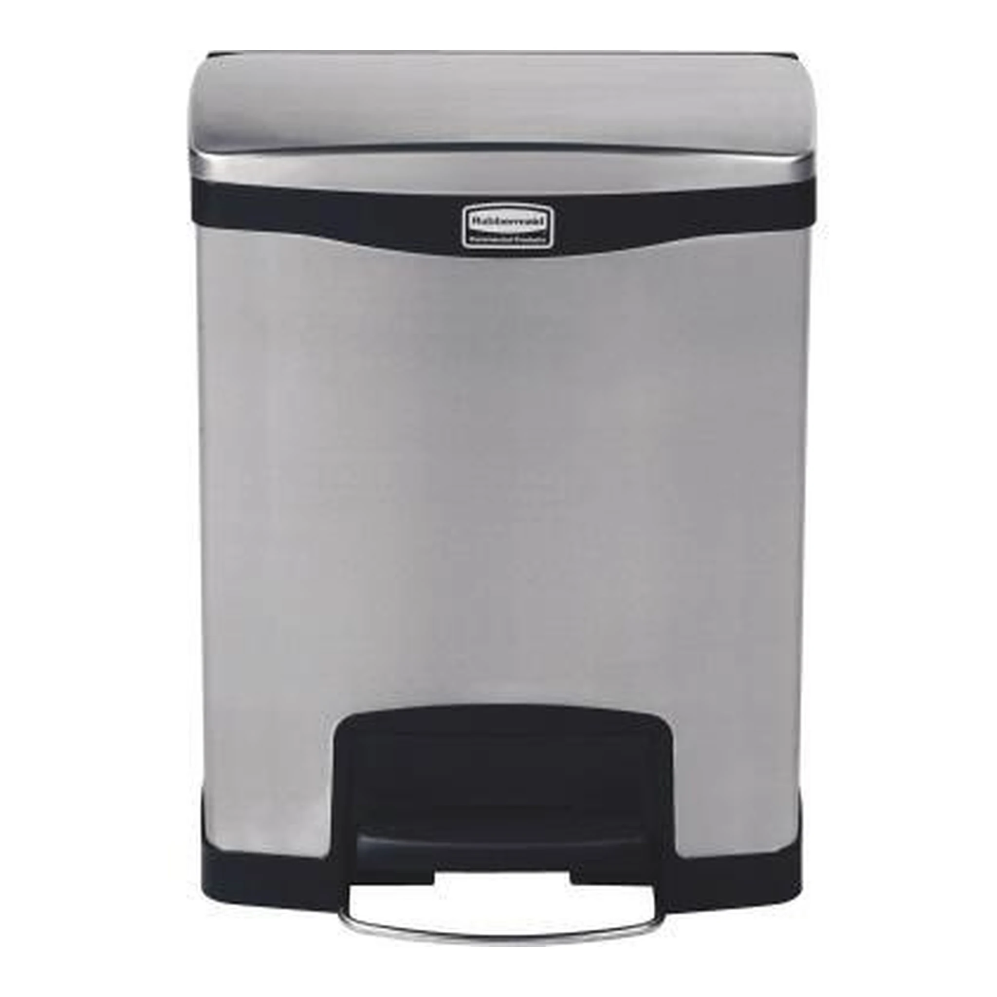 RUBBERMAID | Tretabfalleimer Rubbermaid SLIM JIM® STEP-ON 42,75 | x 63,41 x 37,55 cm (B x H x T) 30l Edelstahl silber/schwarz