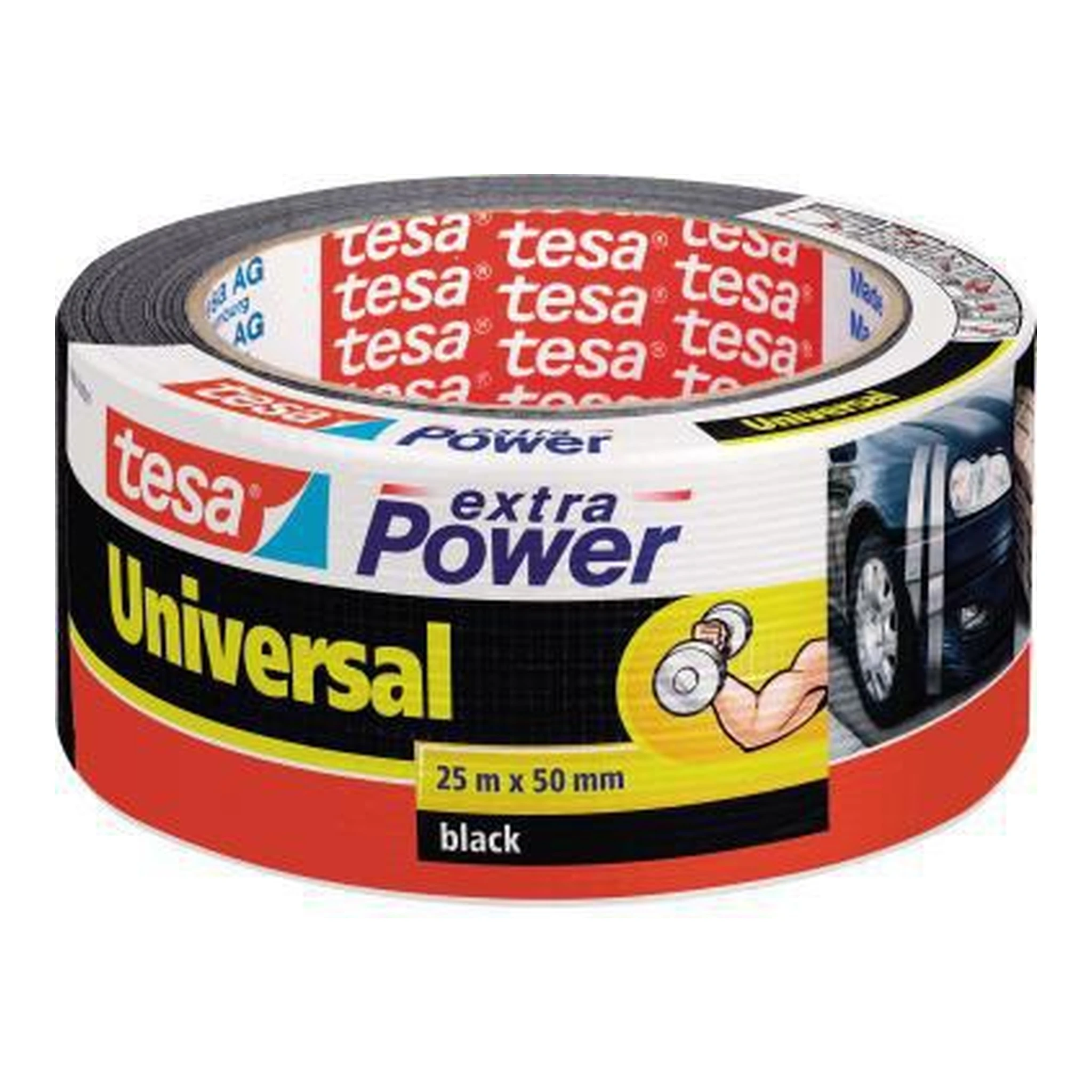 TESA | Gewebeband tesa® extra Power® Universal | Innenbereich Außenbereich 50 mm x 25 m (B x L) schwarz