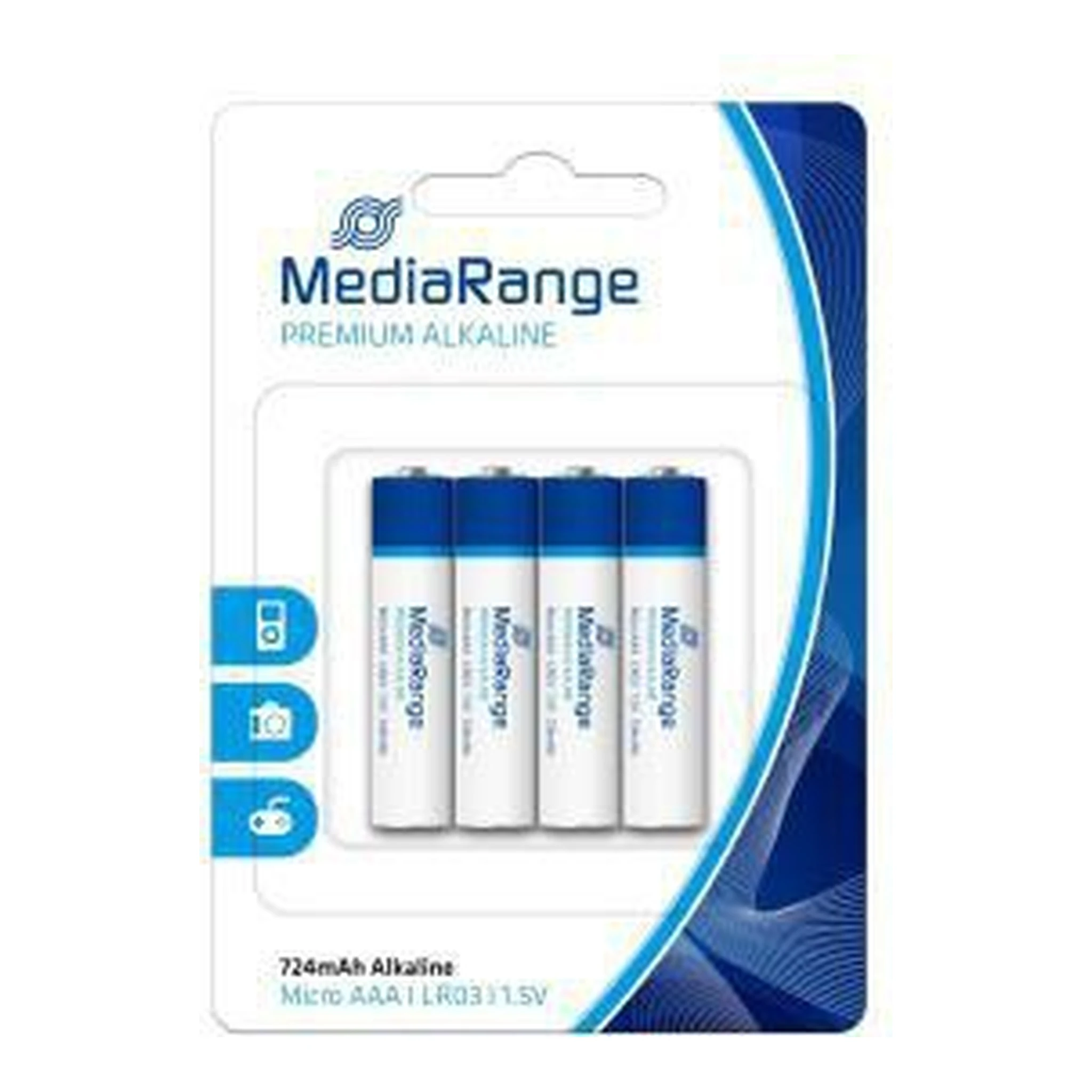 MEDIARANGE | Batterie MediaRange AAA/Micro LR03 | Alkaline 1,5V 724 mAh 4 St./Pack.