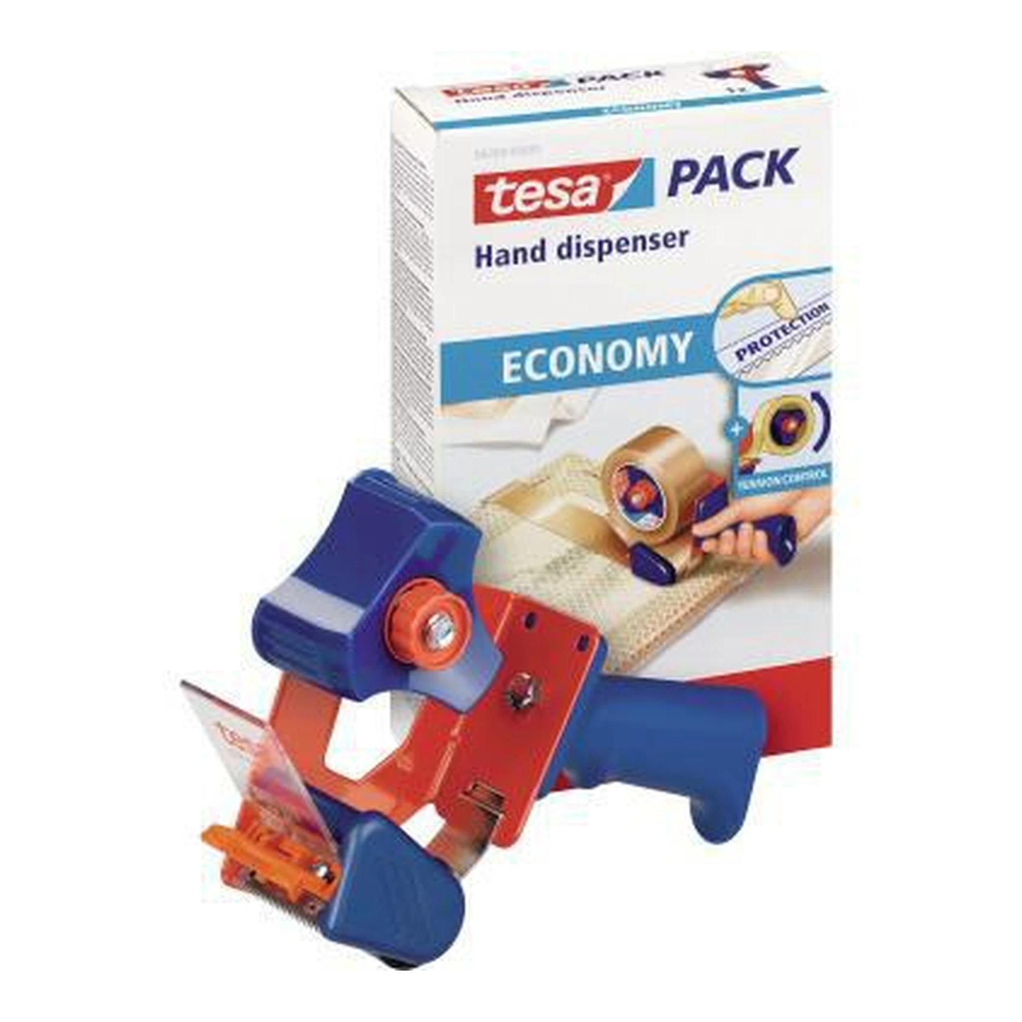 TESA | Packbandabroller tesa® Economy Metall rot/blau | tesa® Economy Metall rot/blau