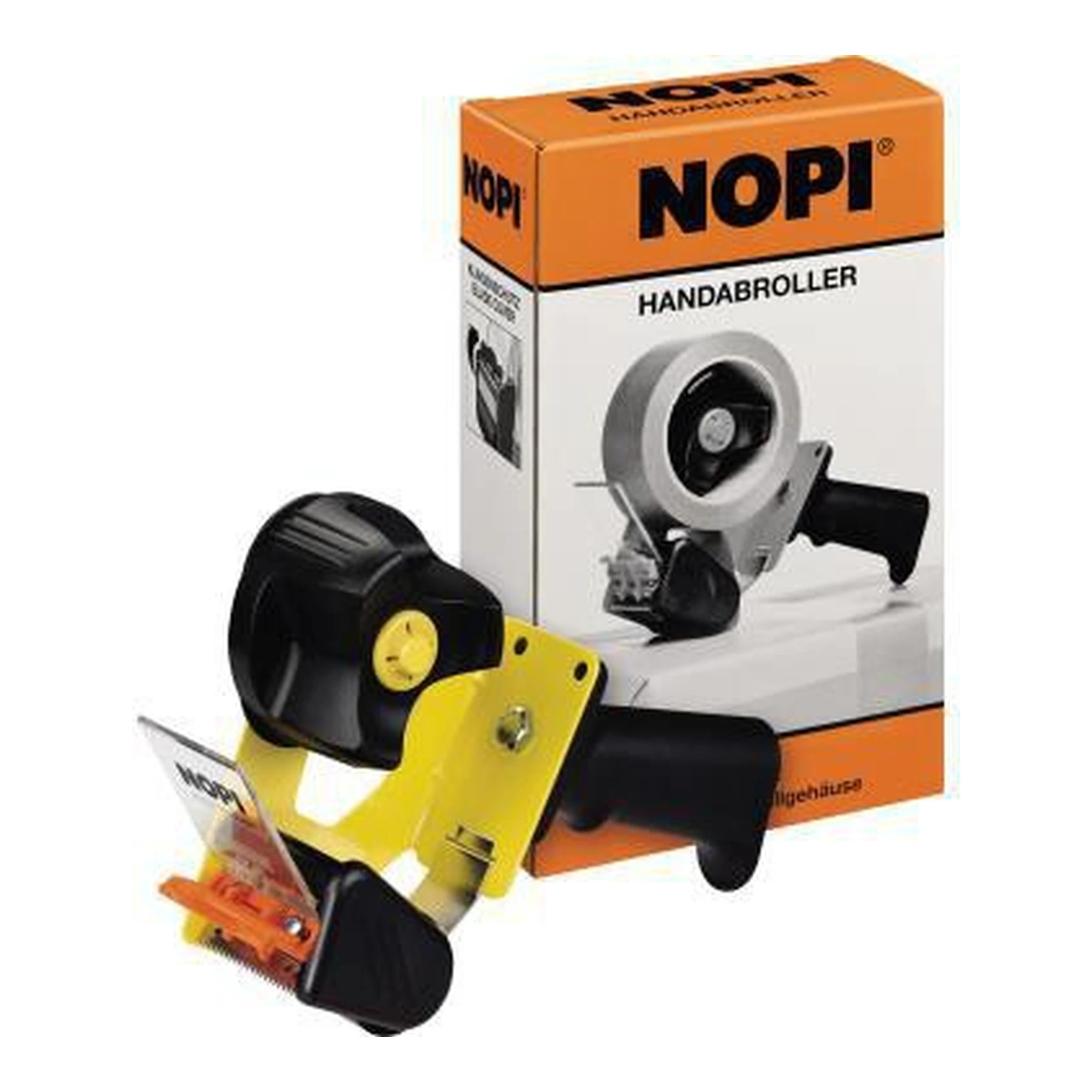 NOPI | Packbandabroller NOPI® Metall/Kunststoff schwarz/gelb | NOPI® Metall/Kunststoff schwarz/gelb