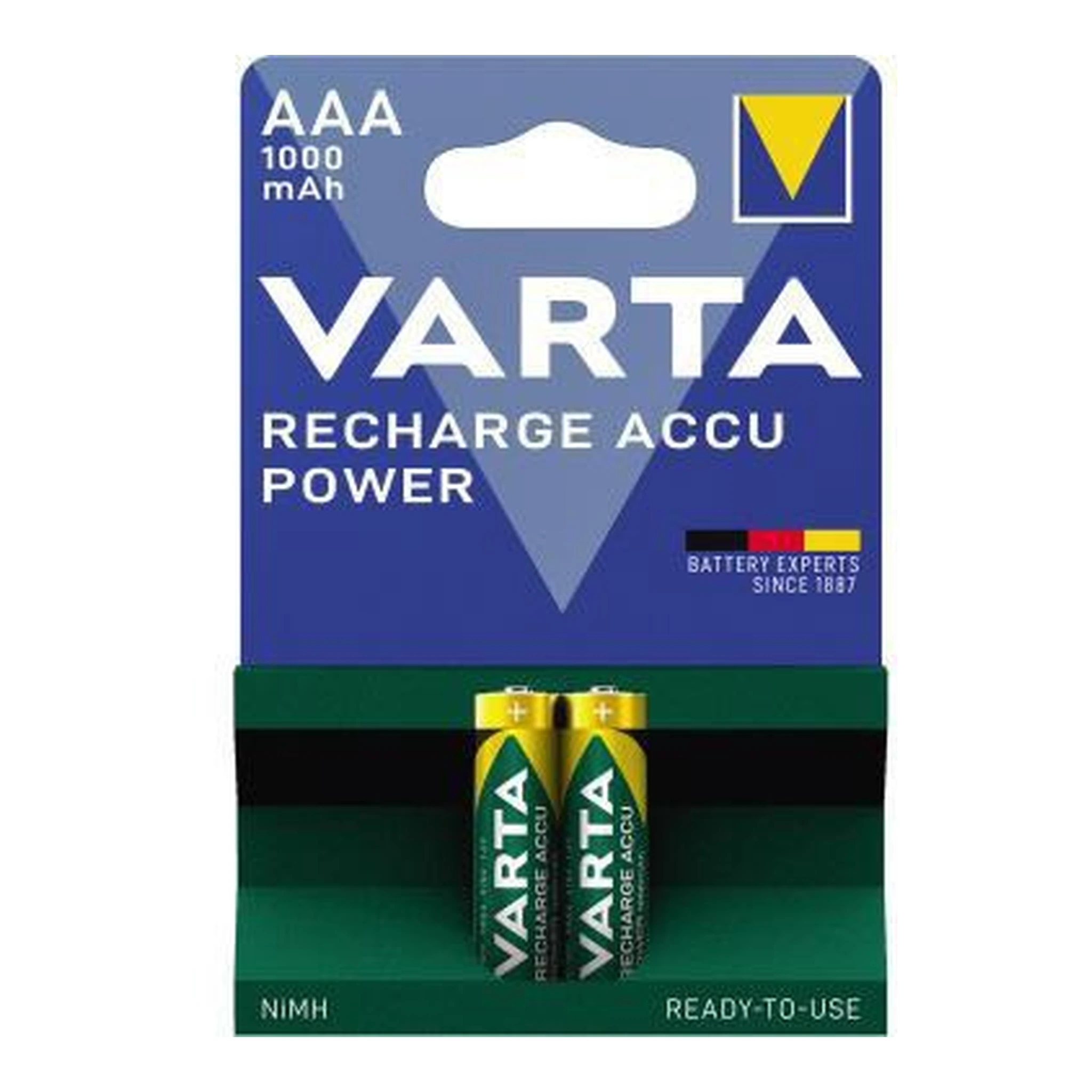 VARTA | Akku Varta Recharge Accu Power AAA/Micro HR03 | Nickel-Metallhydrid 1,2V 1.000 mAh 2 St./Pack.