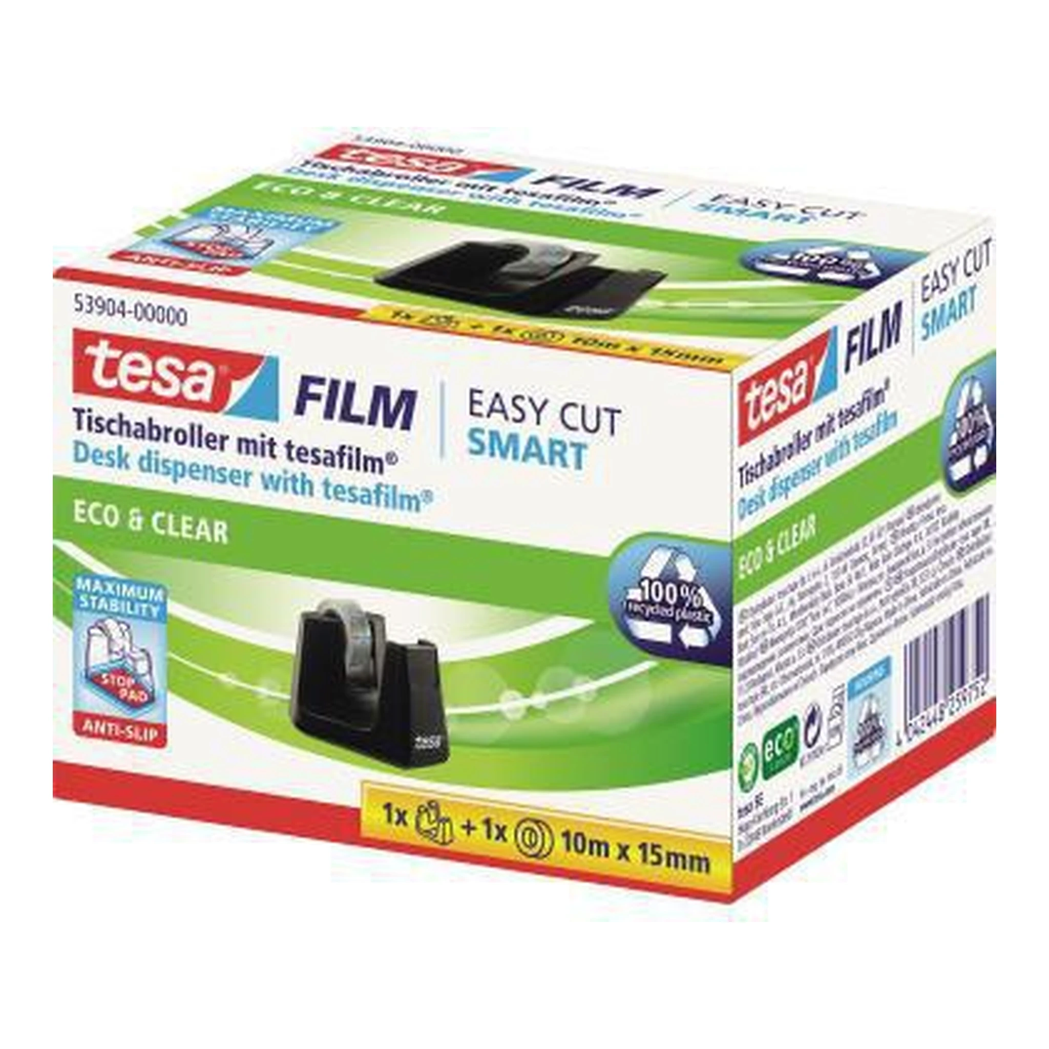 TESA | Tischabroller tesa® Easy Cut Smart ecoLogo® 19 mm x 33 Clear 15 mm x 10 m (B x L) ohne