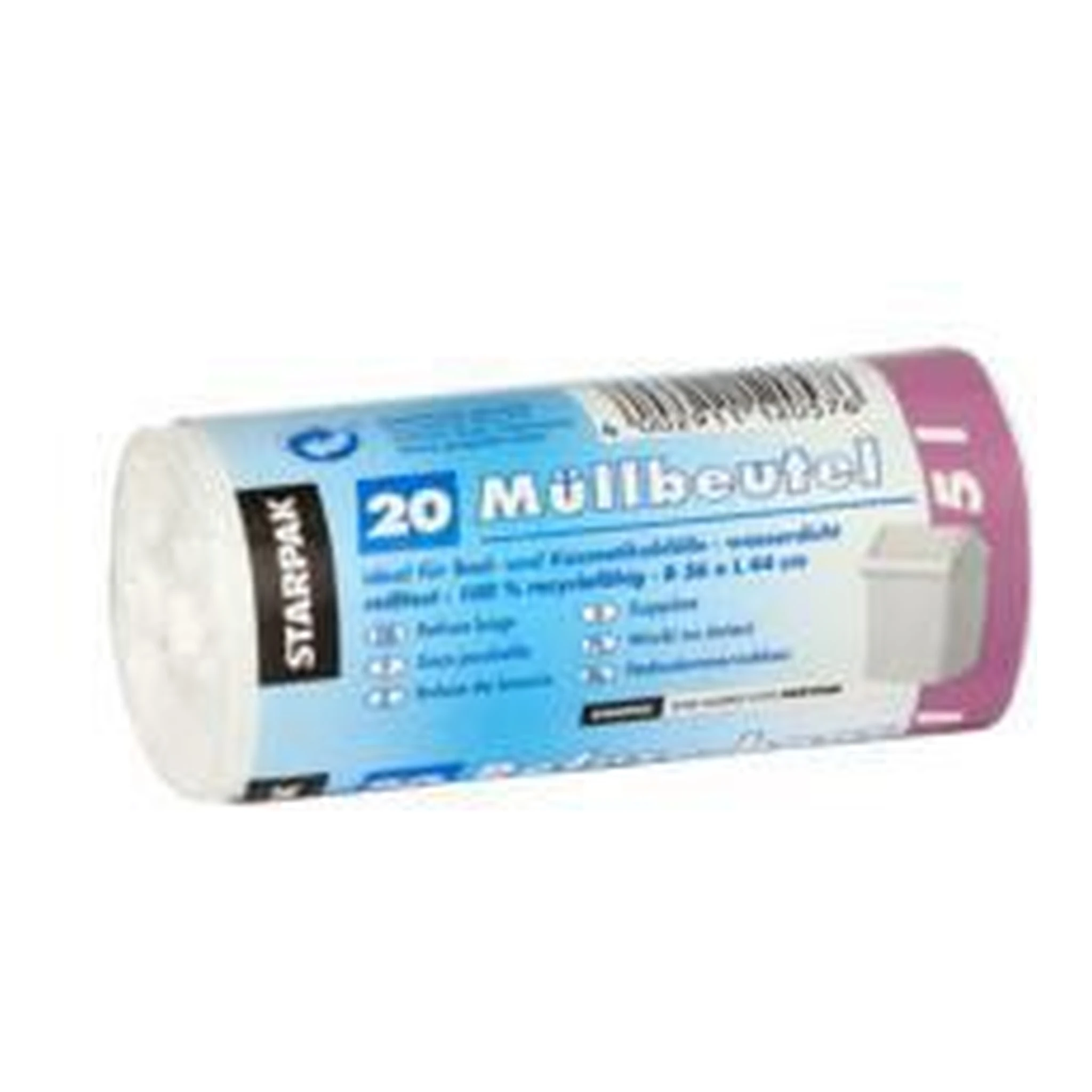 PAPSTAR | Müllbeutel PAPSTAR 36 x 44 cm (B x H) 16µm 5l LDPE | weiß 20 St./Pack.