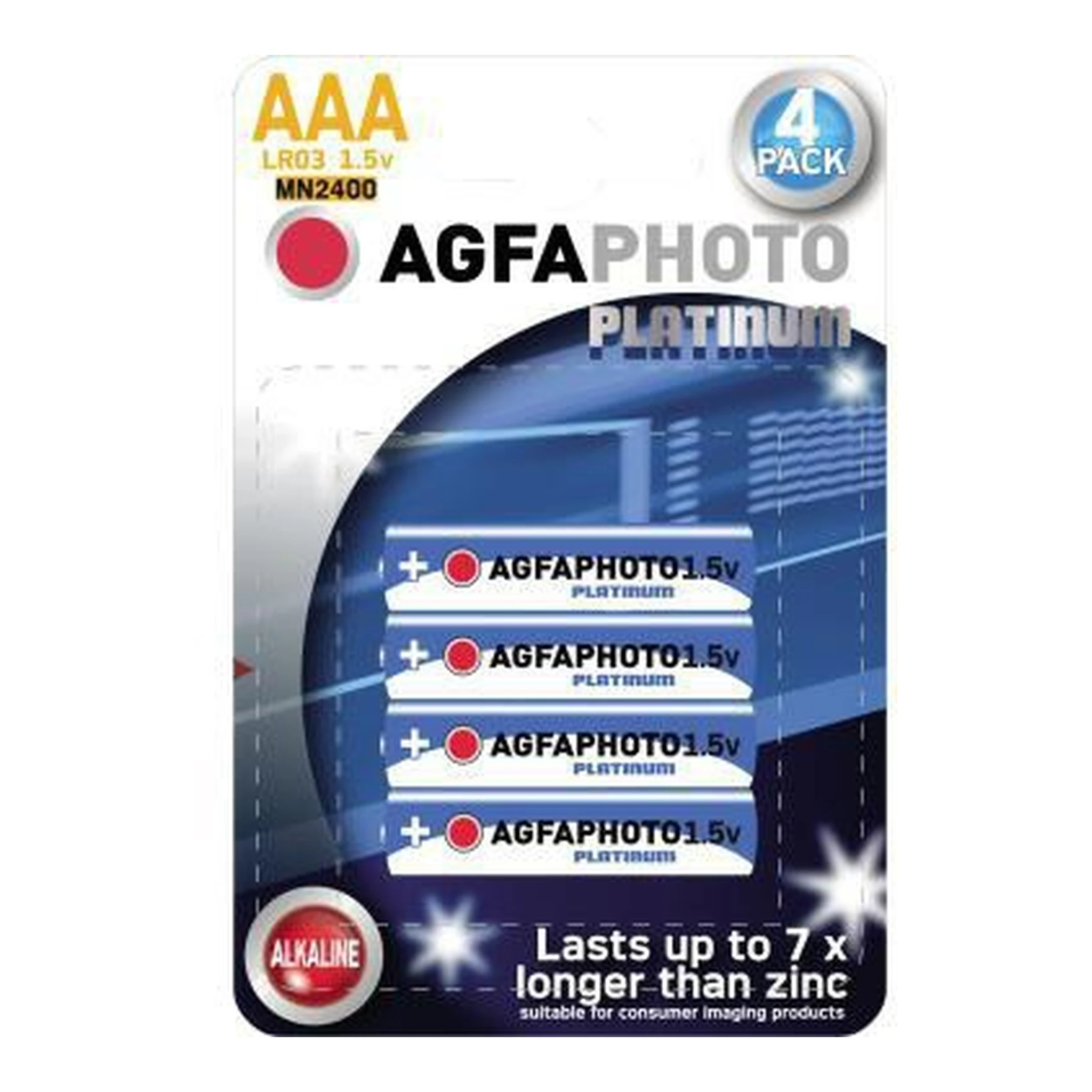 AGFAPHOTO | Batterie AgfaPhoto Platinum AAA/Micro LR03 | Alkaline 1,5V 4 St./Pack.