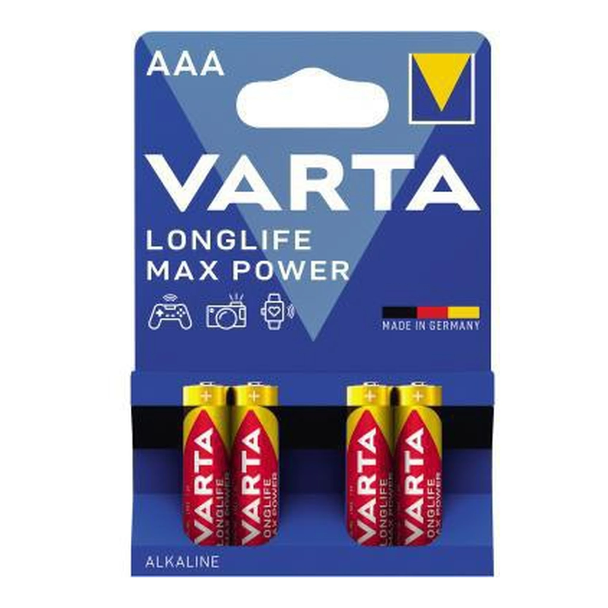 VARTA | Batterie Varta Longlife Max Power AAA/Micro LR03 | Alkaline 1,5V 1.280 mAh 4 St./Pack.