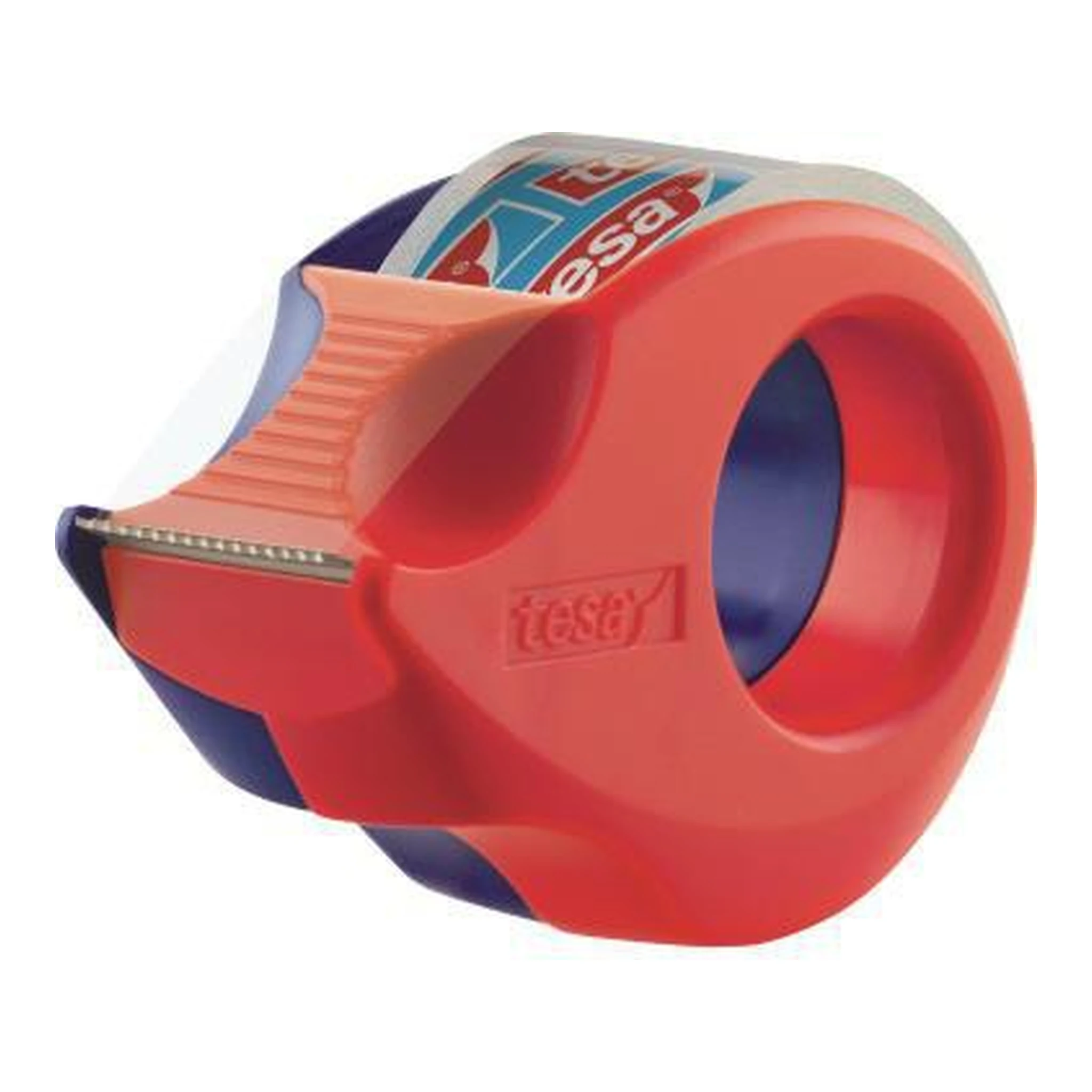 TESA | Handabroller tesa® Mini nachfüllbar inkl. 1 Rolle | tesafilm® kristall-klar 19 mm x 10 m (B x L) ohne Lösungsmittel rot/blau