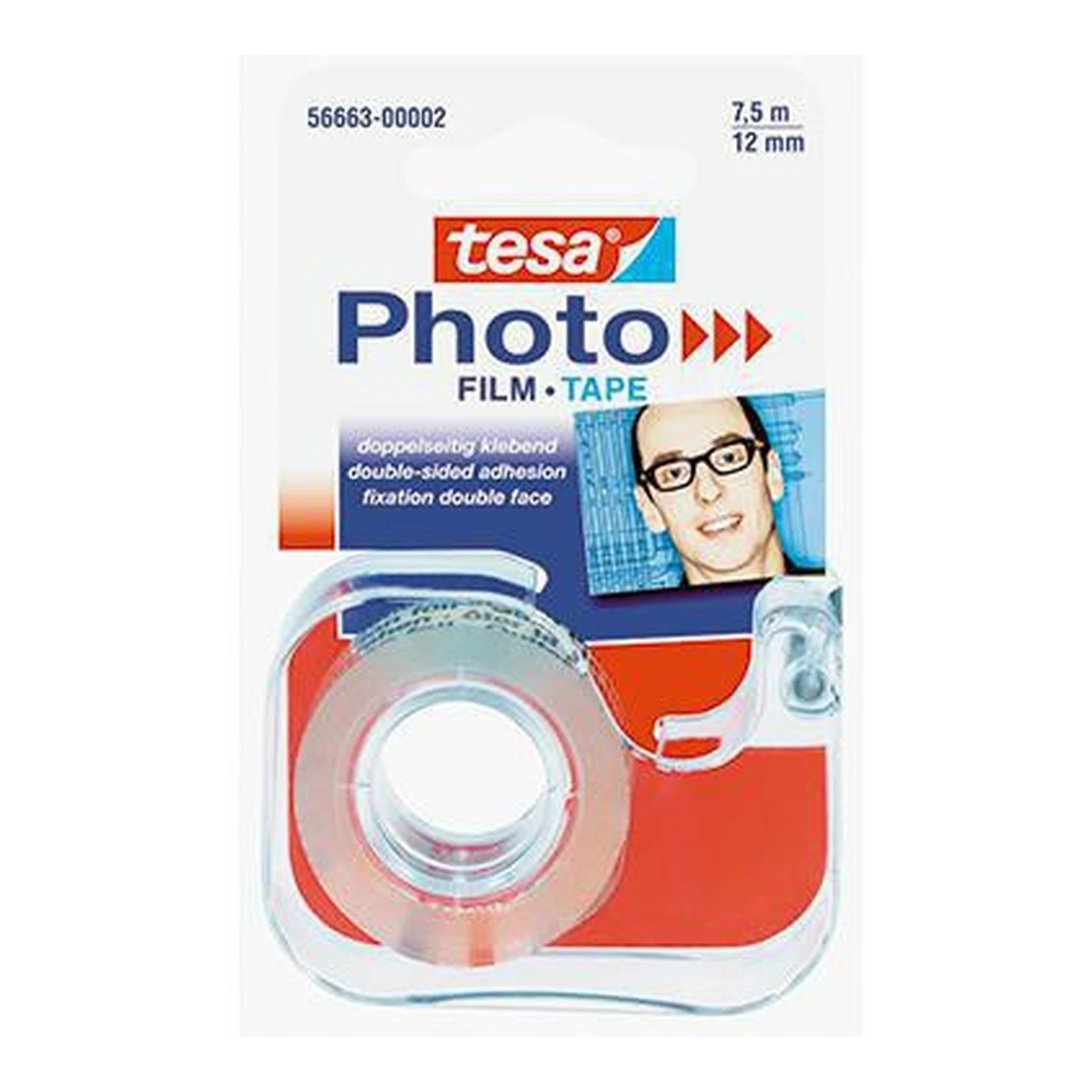 TESA | Handabroller tesa® Photo® Film nachfüllbar inkl. 1 | Rolle tesa Photo® Film 12 mm x 7,5 m (B x L) ohne Lösungsmittel transparent